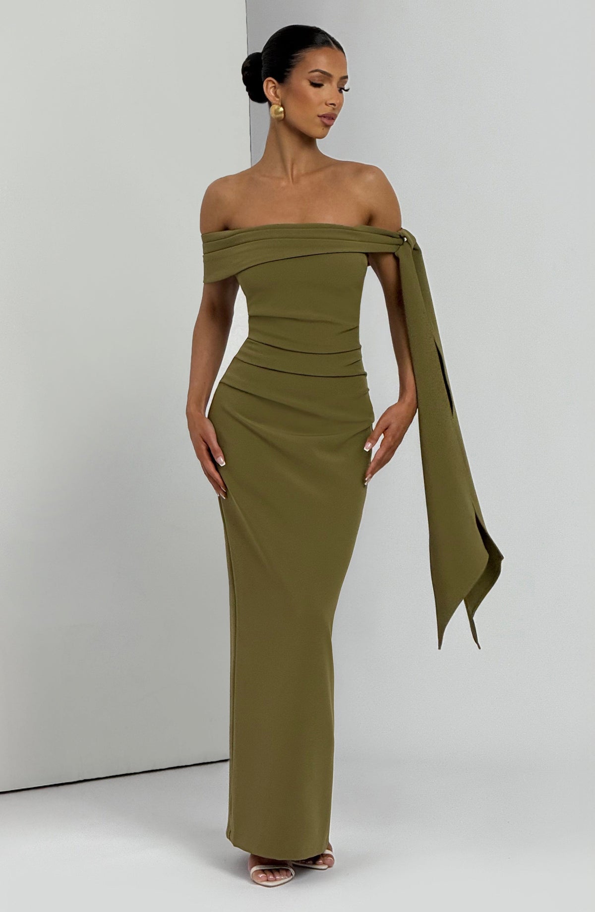 Addyson Maxi Dress in Deep Olive