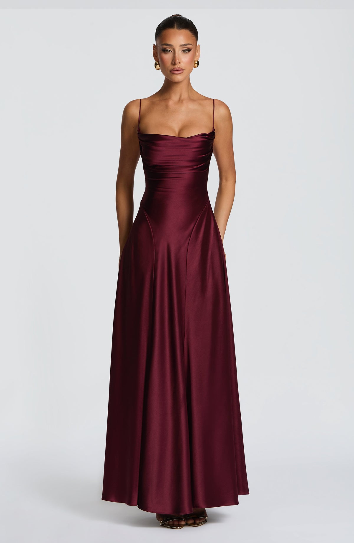 Adeline Maxi Dress in Cherry Lacquer