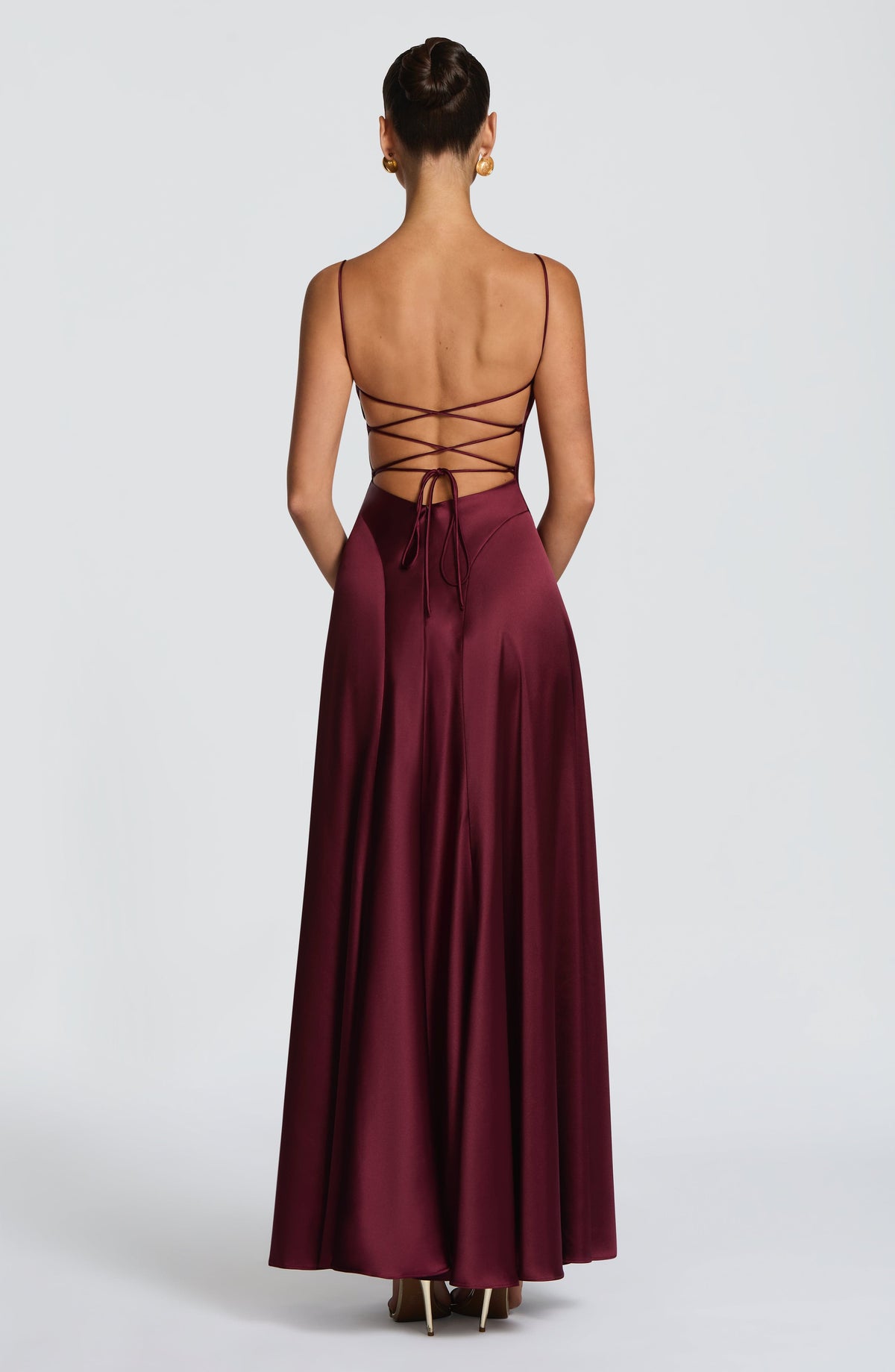 Adeline Maxi Dress in Cherry Lacquer