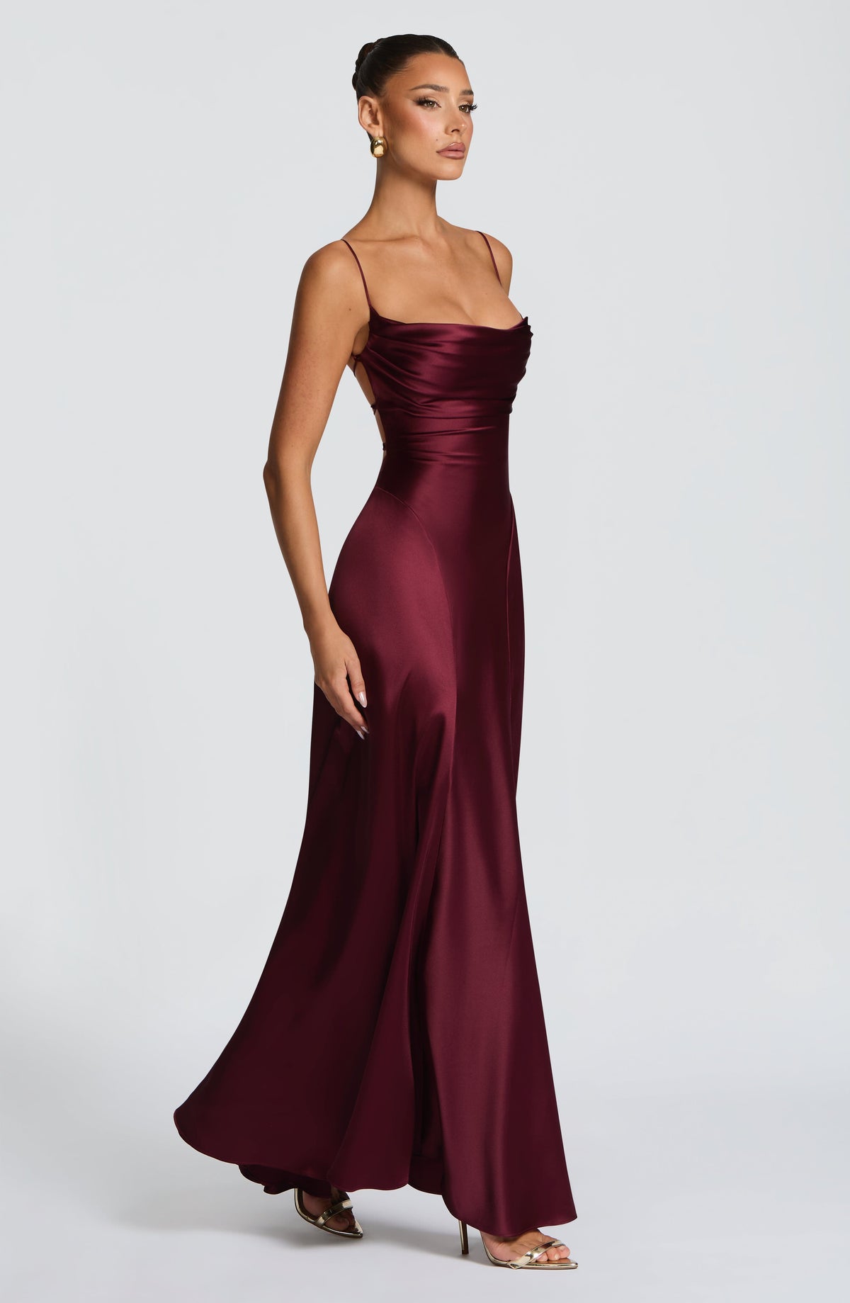 Adeline Maxi Dress in Cherry Lacquer