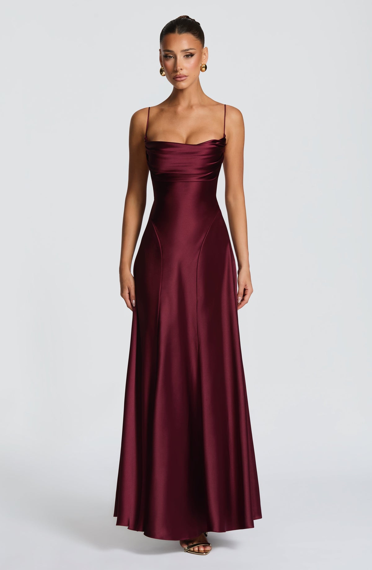 Adeline Maxi Dress in Cherry Lacquer