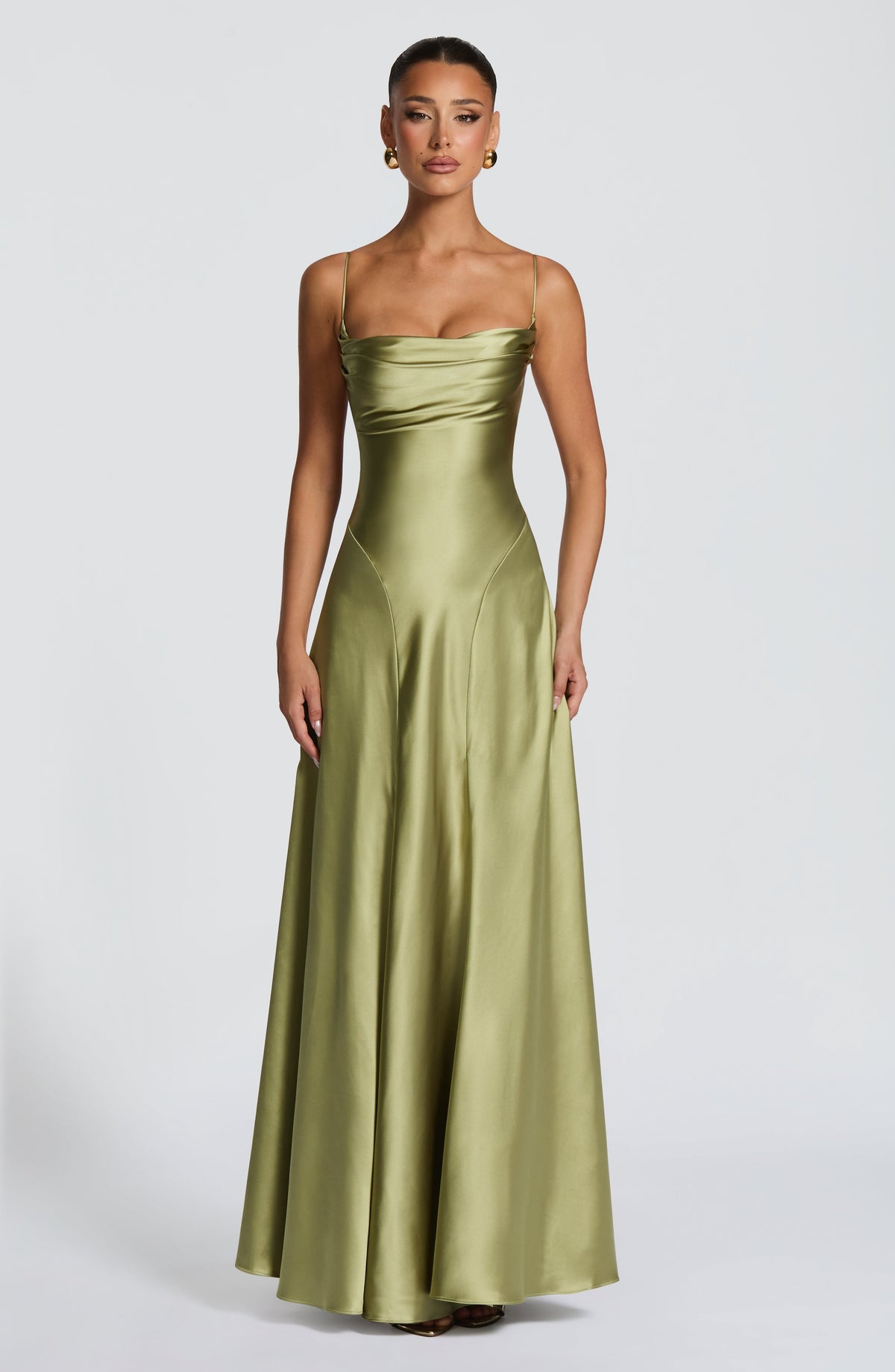 Adeline Maxi Dress in Light Olive
