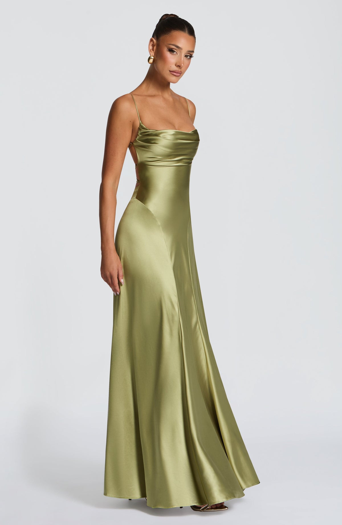 Adeline Maxi Dress in Light Olive