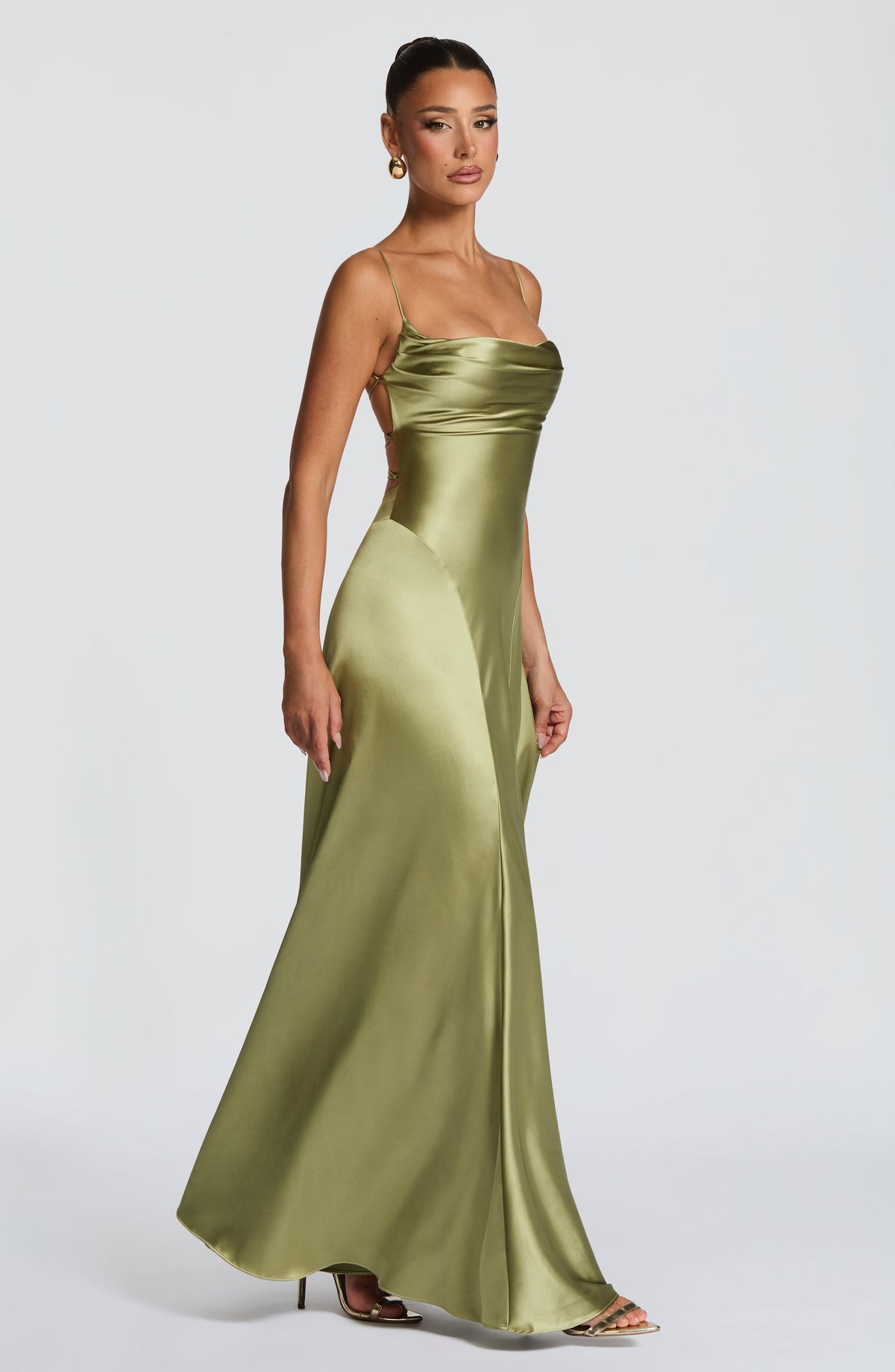 Adeline Maxi Dress in Light Olive