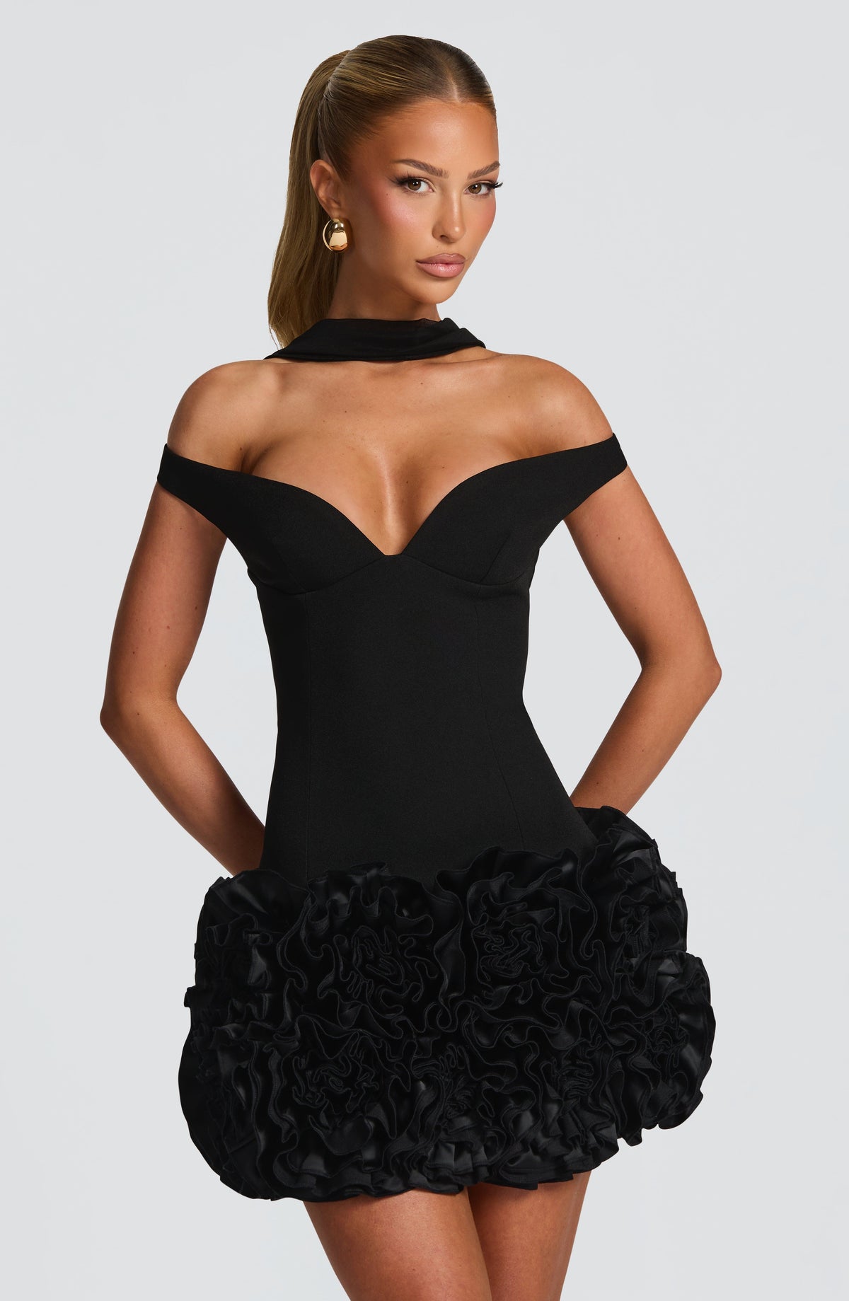 Adette Mini Dress in Black