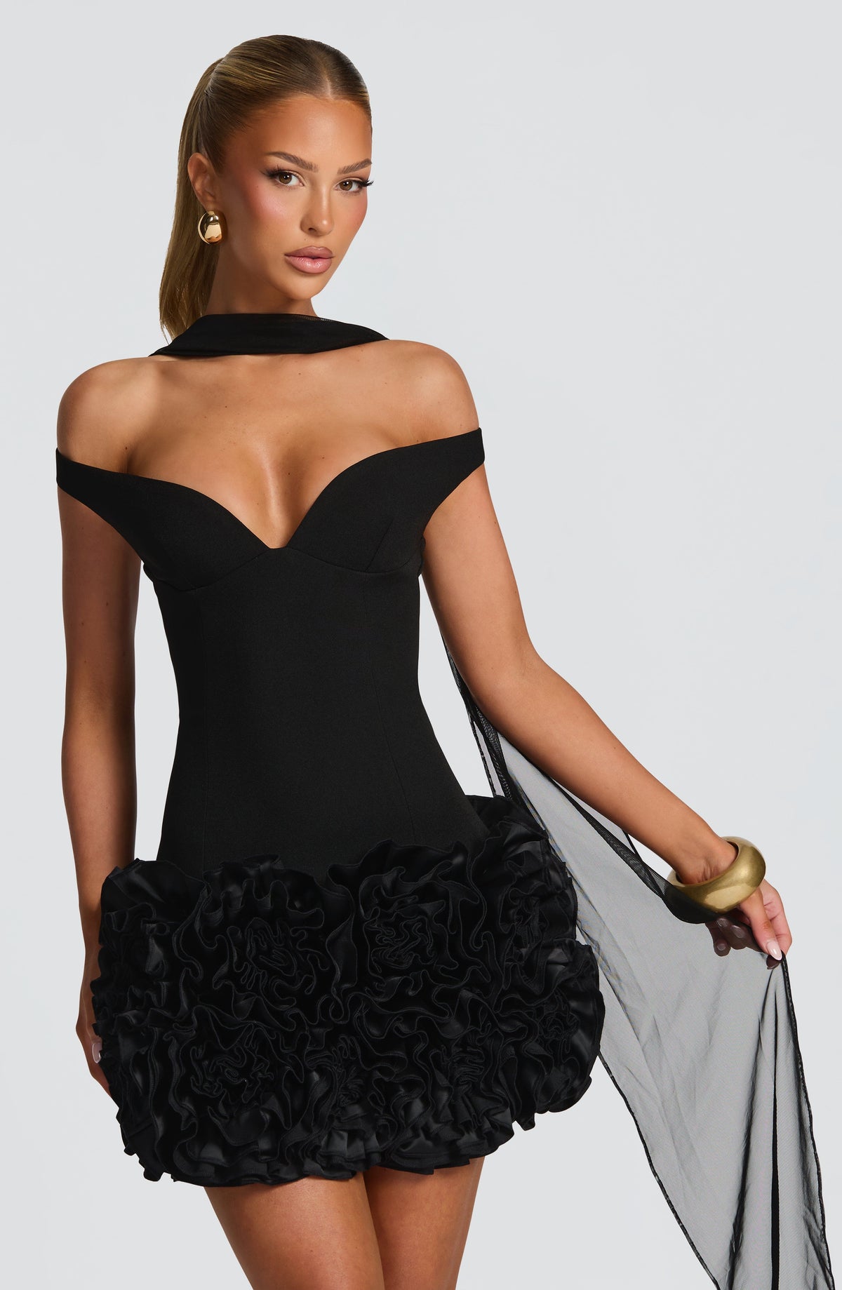 Adette Mini Dress in Black