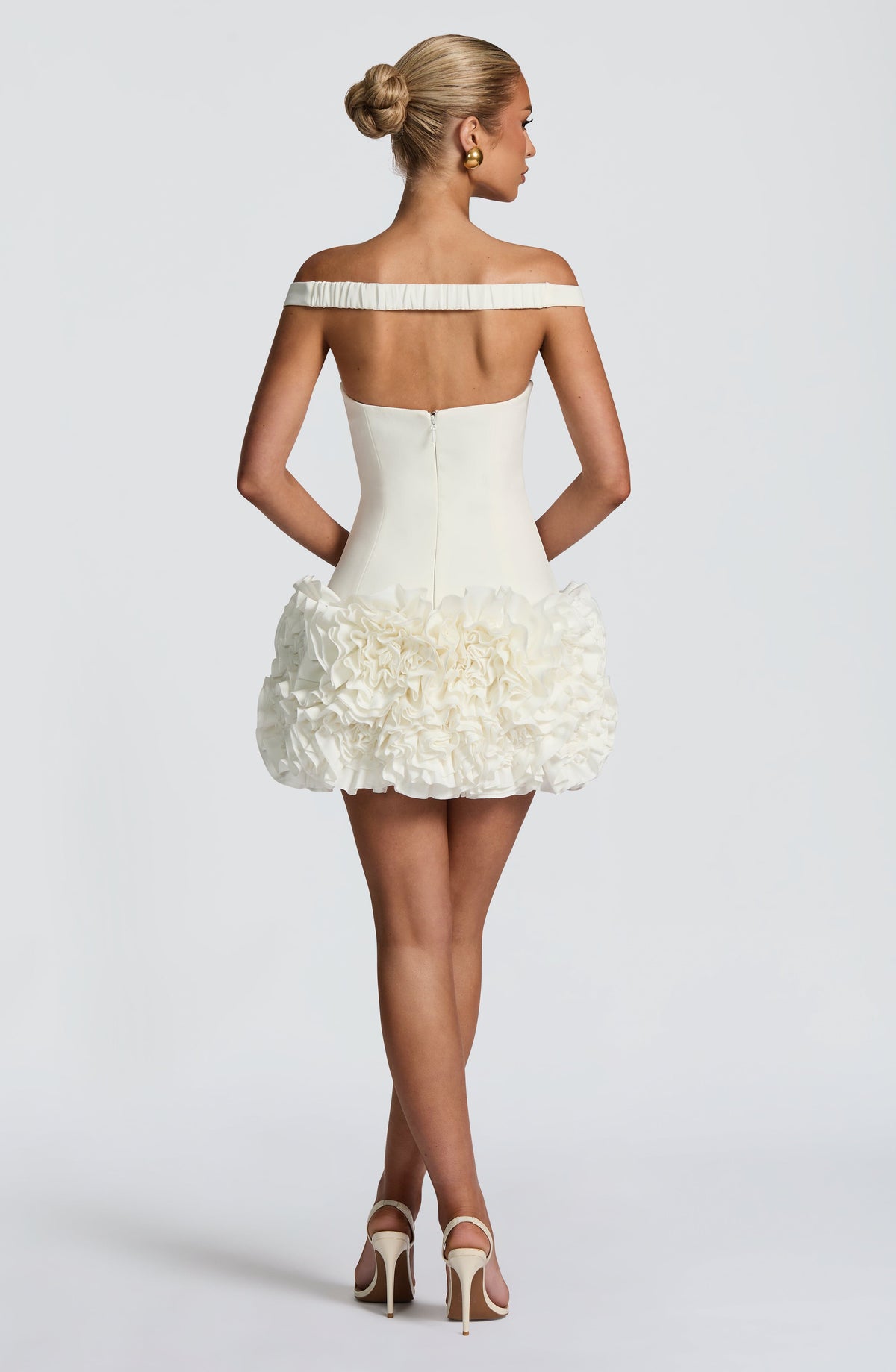 Adette Mini Dress in Ivory
