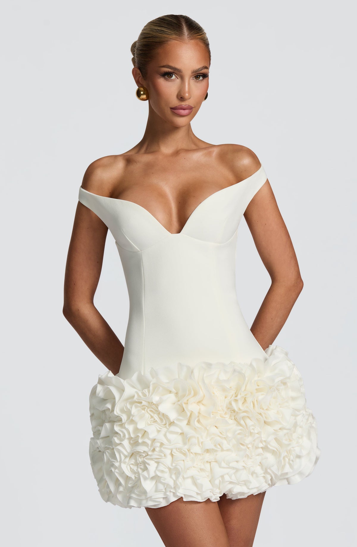 Adette Mini Dress in Ivory