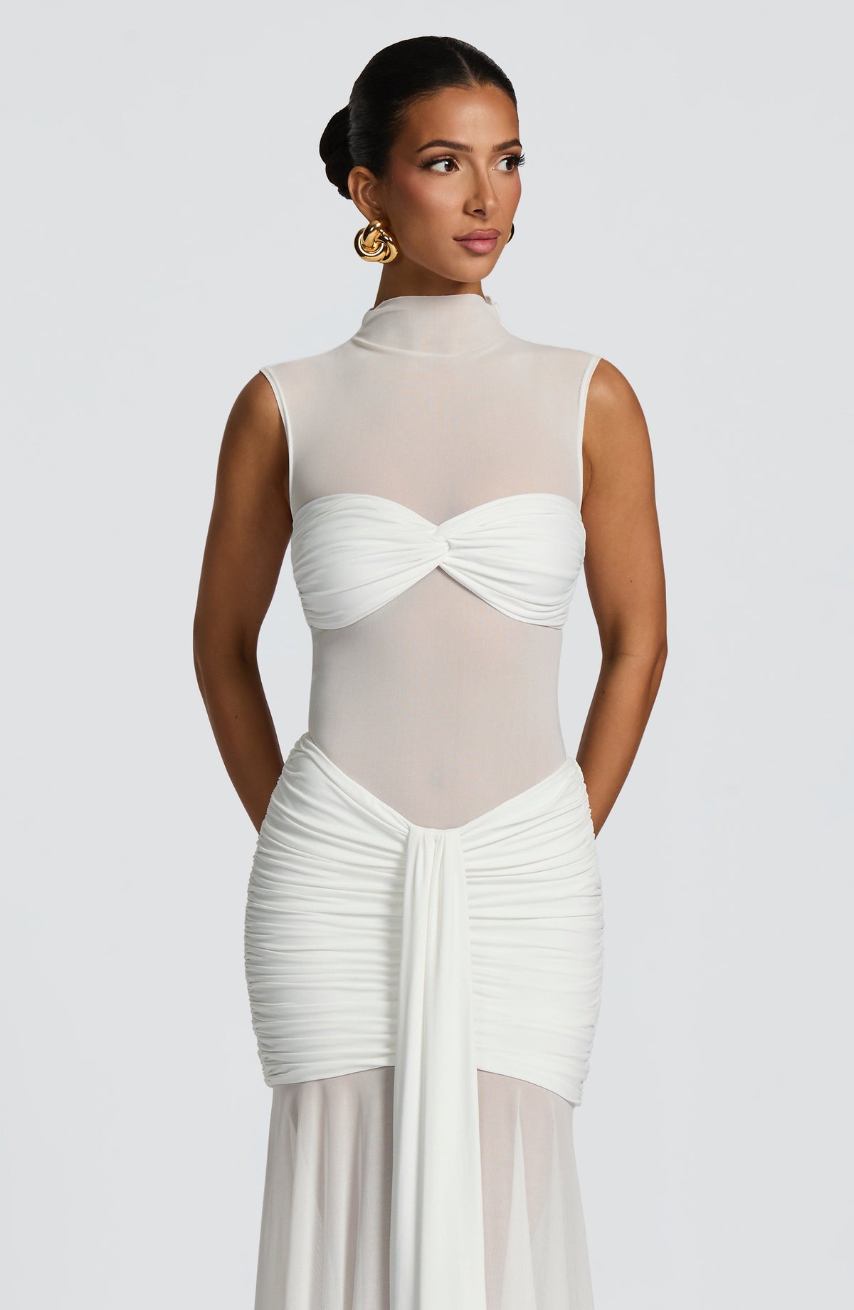 Adina Rose Top in White