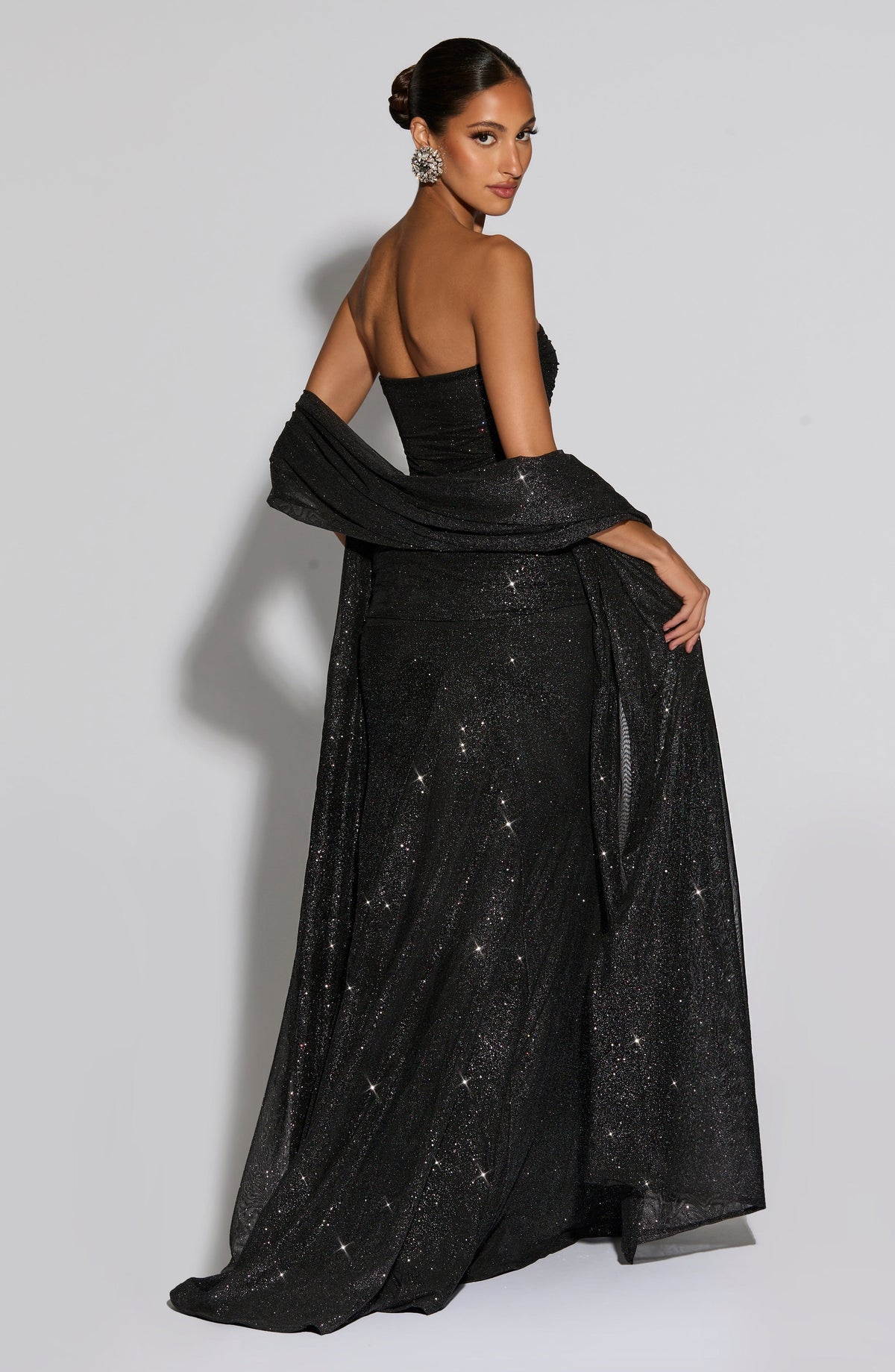 Agnessa Shawl in Black Sparkle