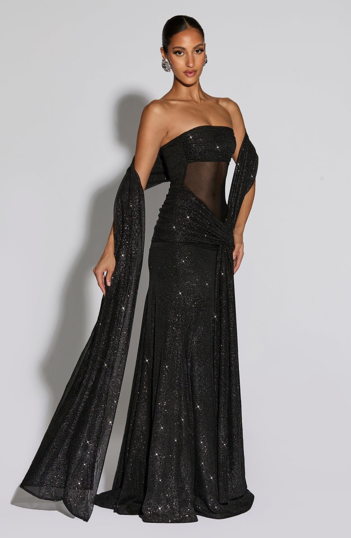 Agnessa Shawl in Black Sparkle