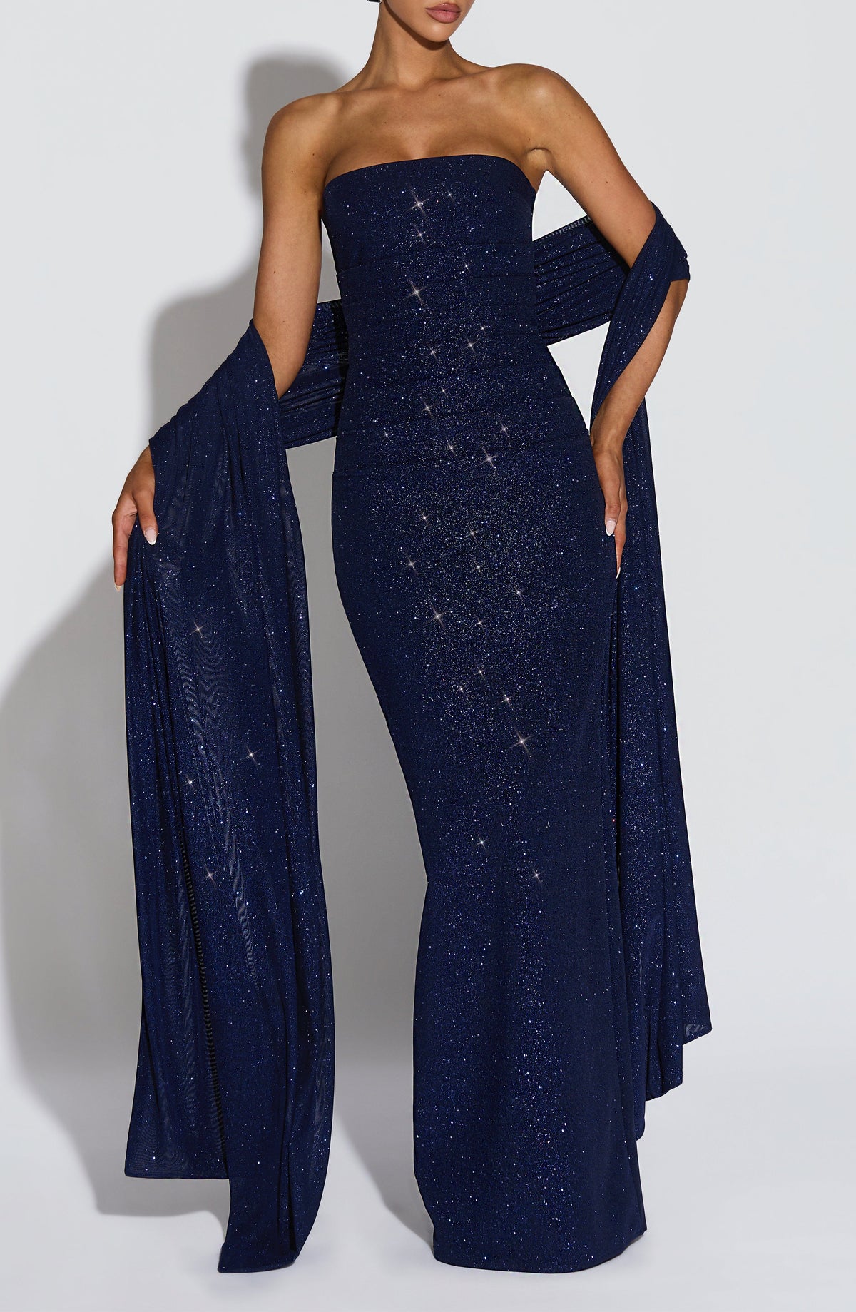 Agnessa Shawl in Navy Sparkle