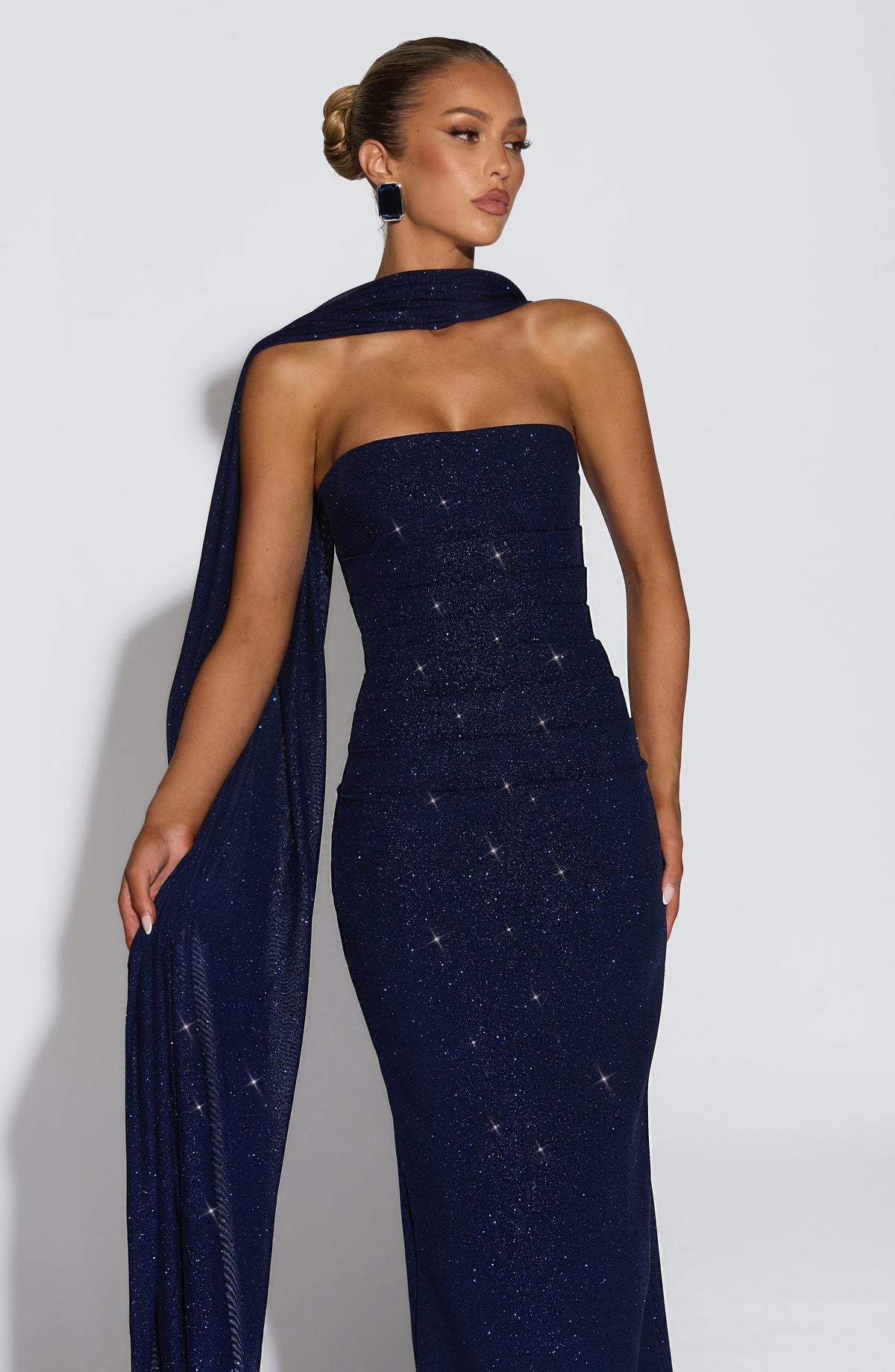 Agnessa Shawl in Navy Sparkle