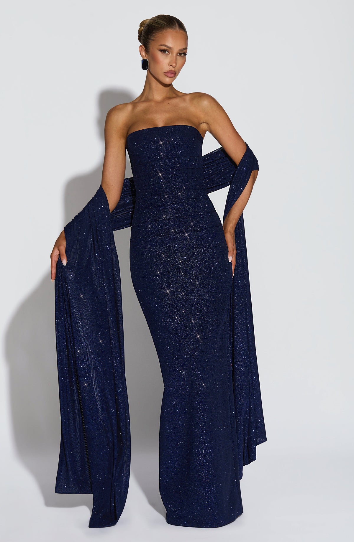 Agnessa Shawl in Navy Sparkle