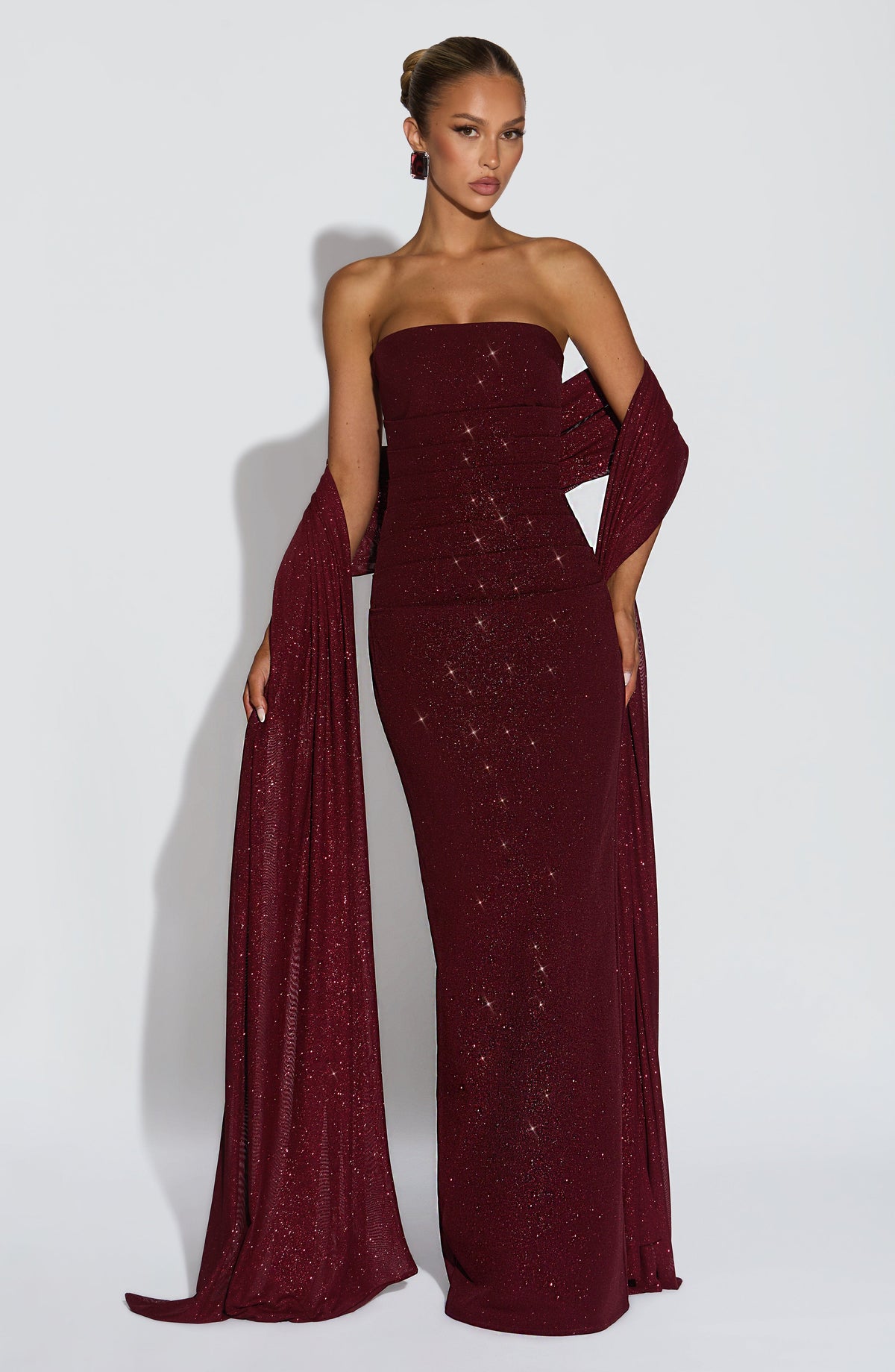 Agnessa Shawl in Wine Sparkle