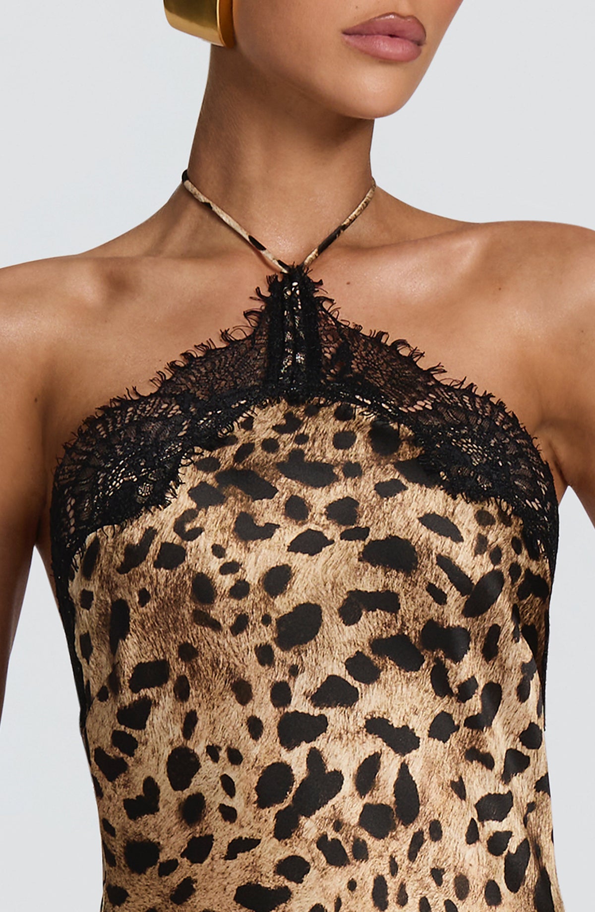 Agneta Maxi Dress in Leopard Print