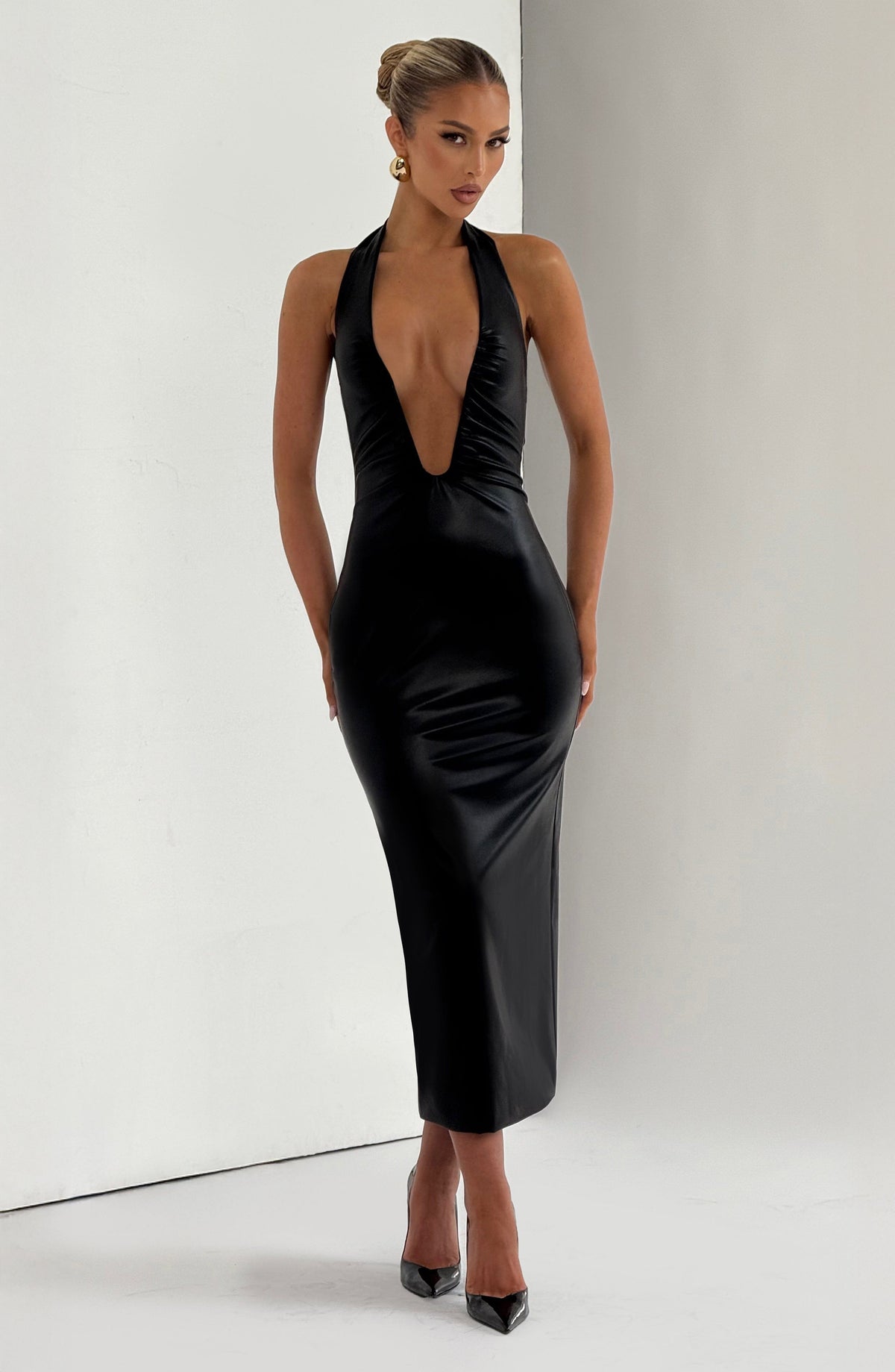 Ainslie Midi Dress in Black