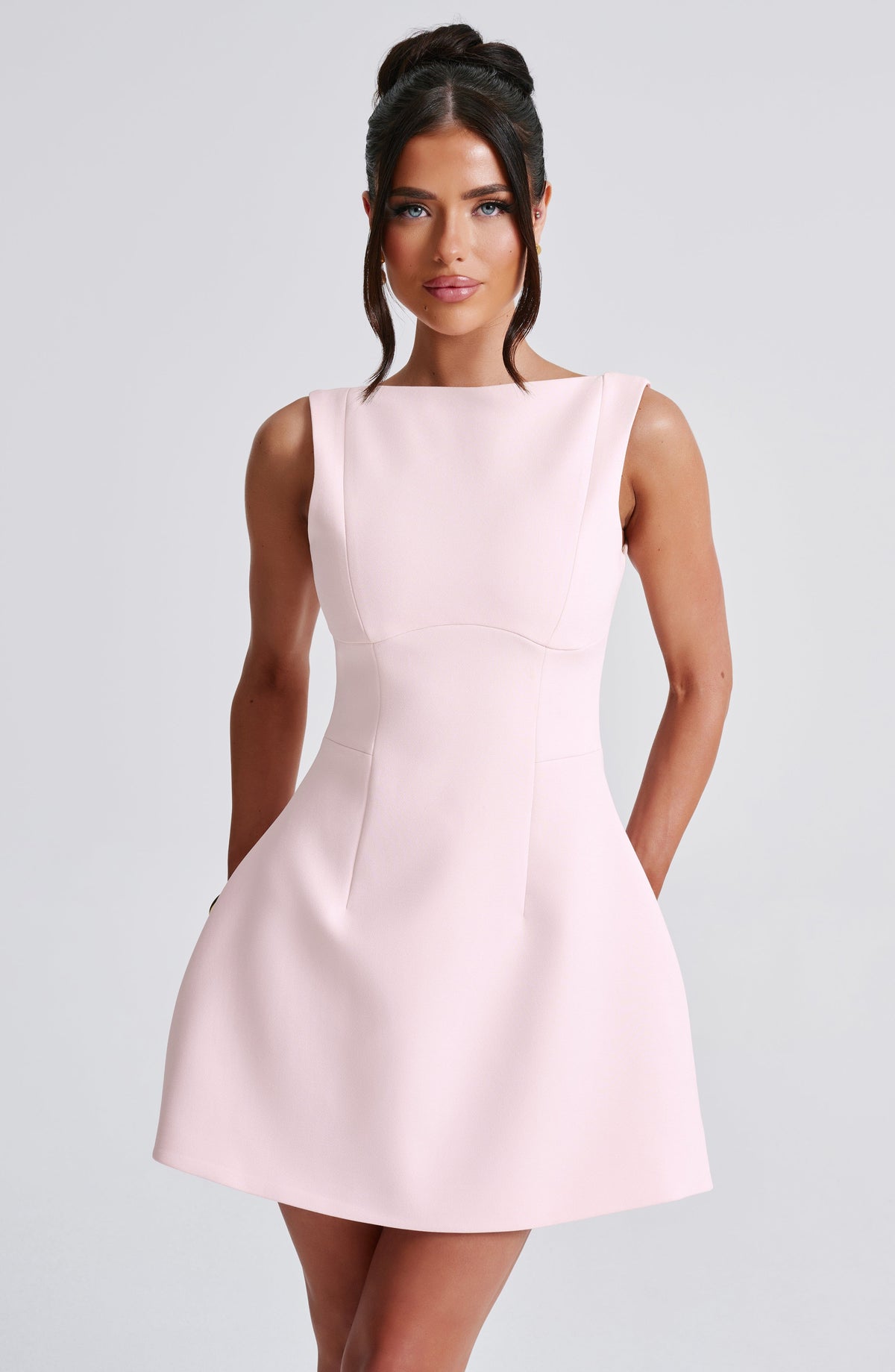 Alanis Mini Dress in Blush