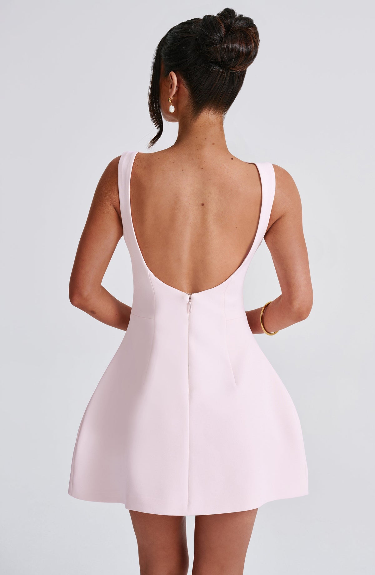 Alanis Mini Dress in Blush