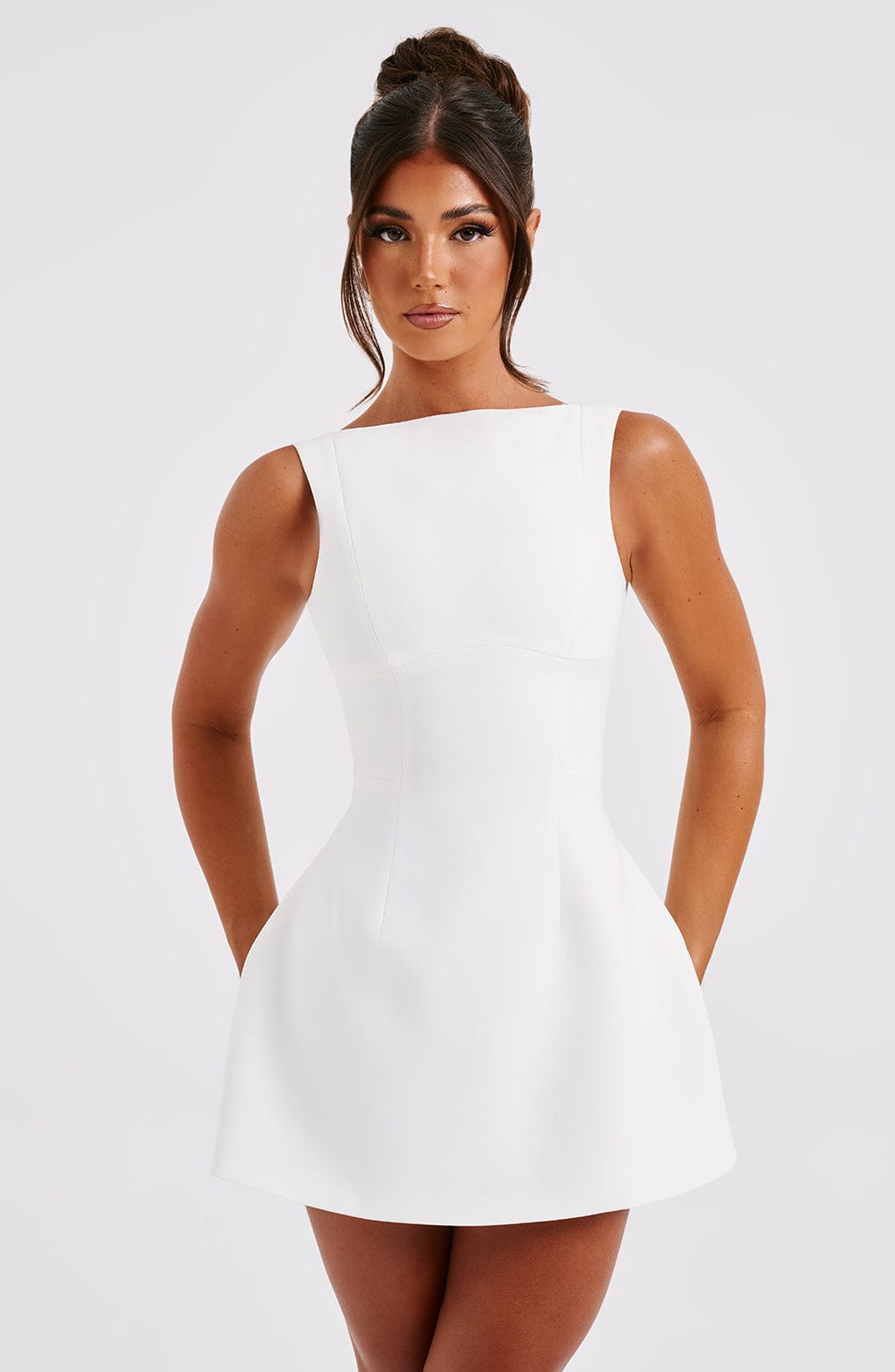 Alanis Mini Dress in Ivory