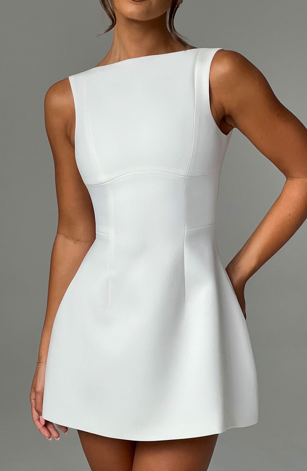 Alanis Mini Dress in Ivory