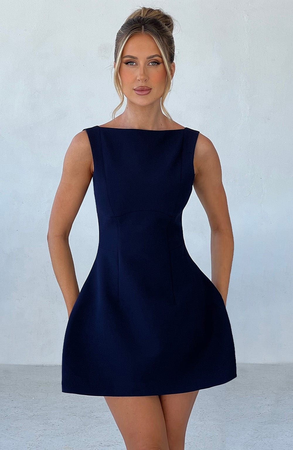 Alanis Mini Dress in Navy