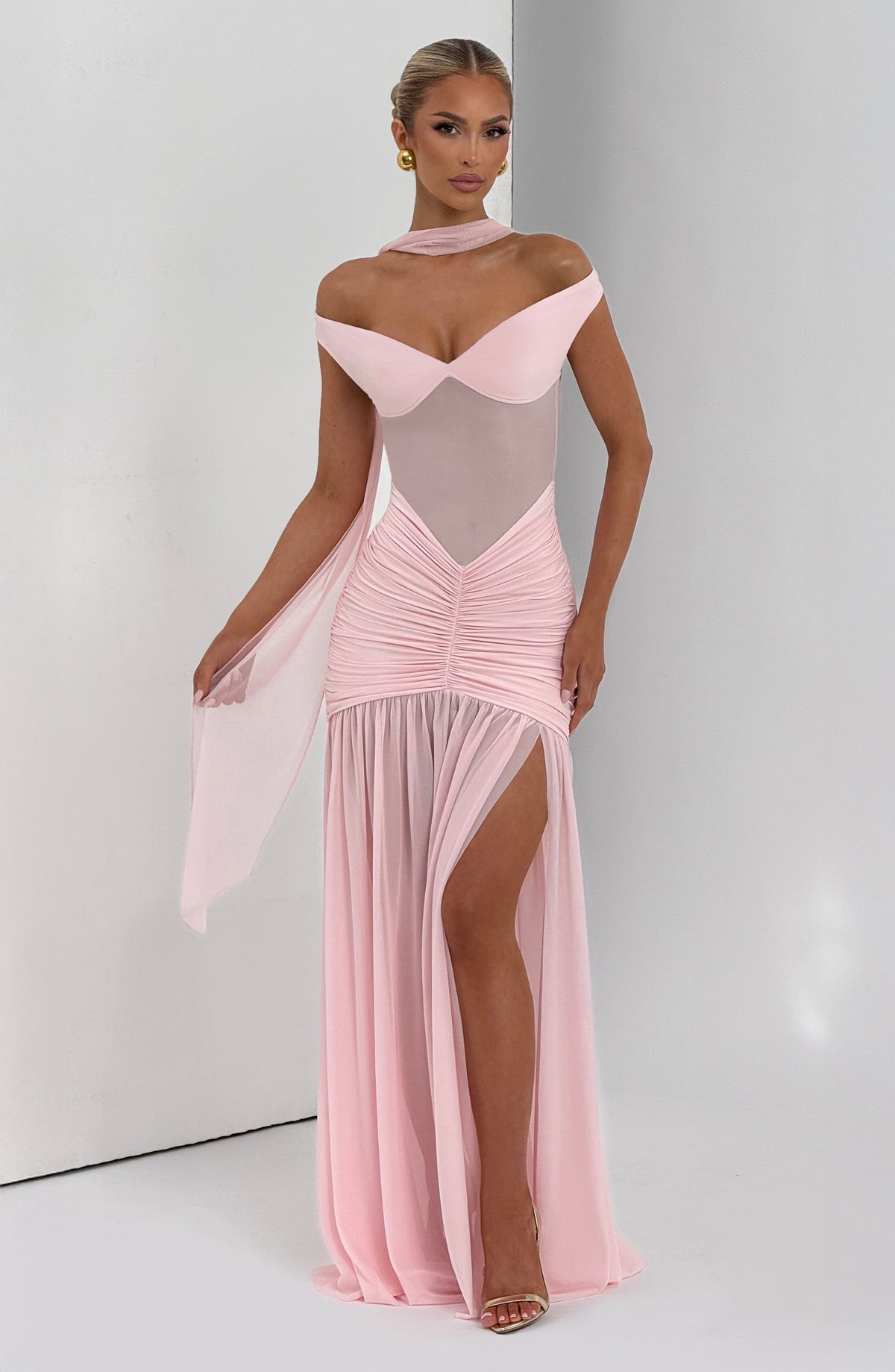 Alaya Maxi Dress in Blush