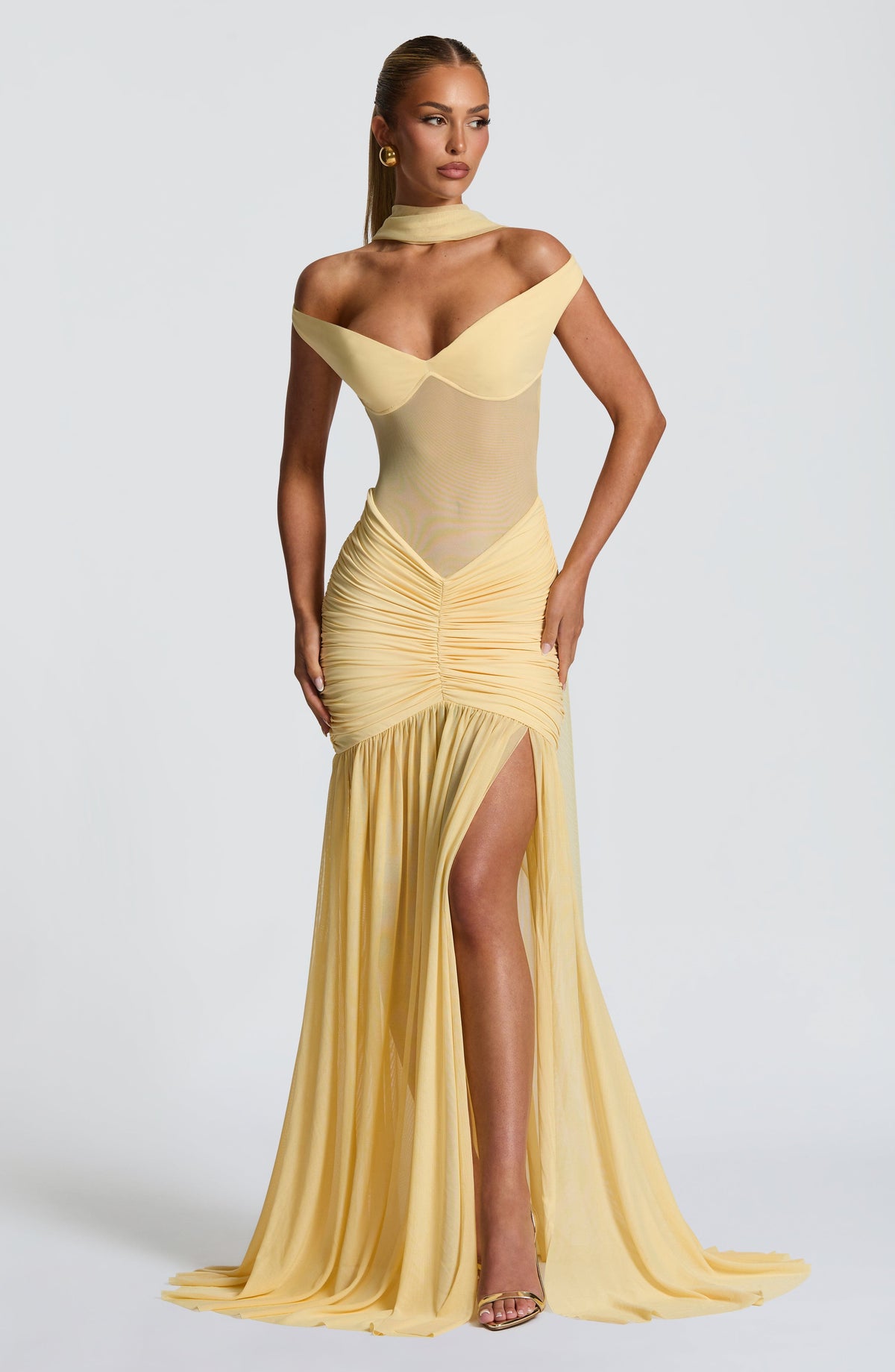 Alaya Maxi Dress in Lemon