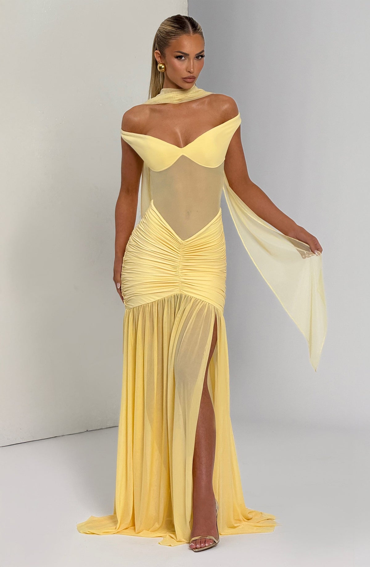Alaya Maxi Dress in Lemon
