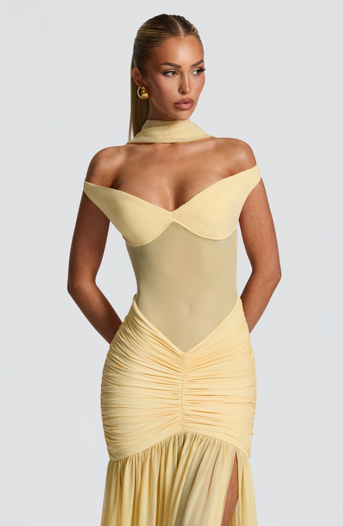 Alaya Maxi Dress in Lemon
