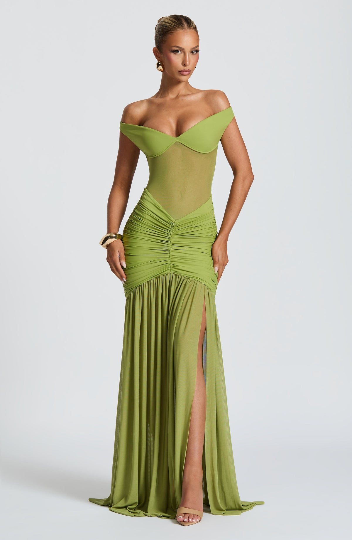Alaya Maxi Dress in Olive