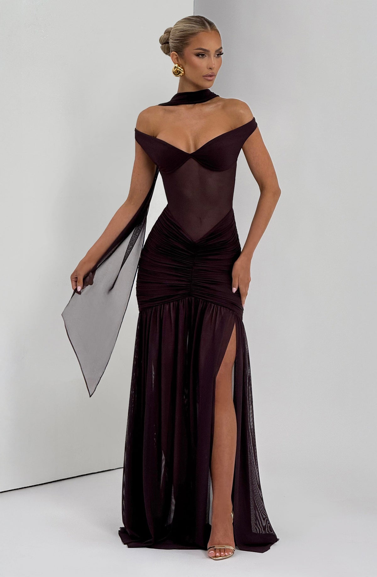 Alaya Maxi Dress in Plum