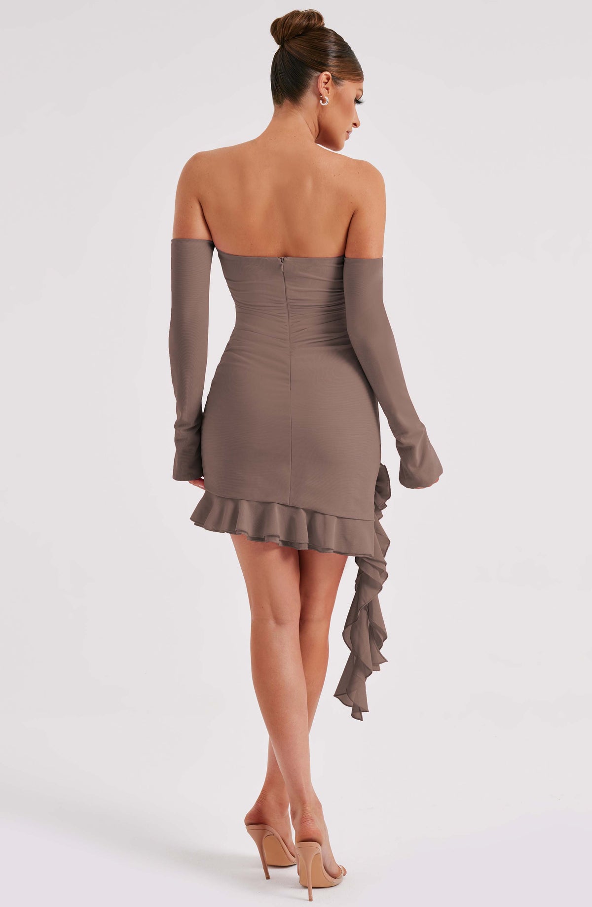 Aleah Mini Dress in Chocolate