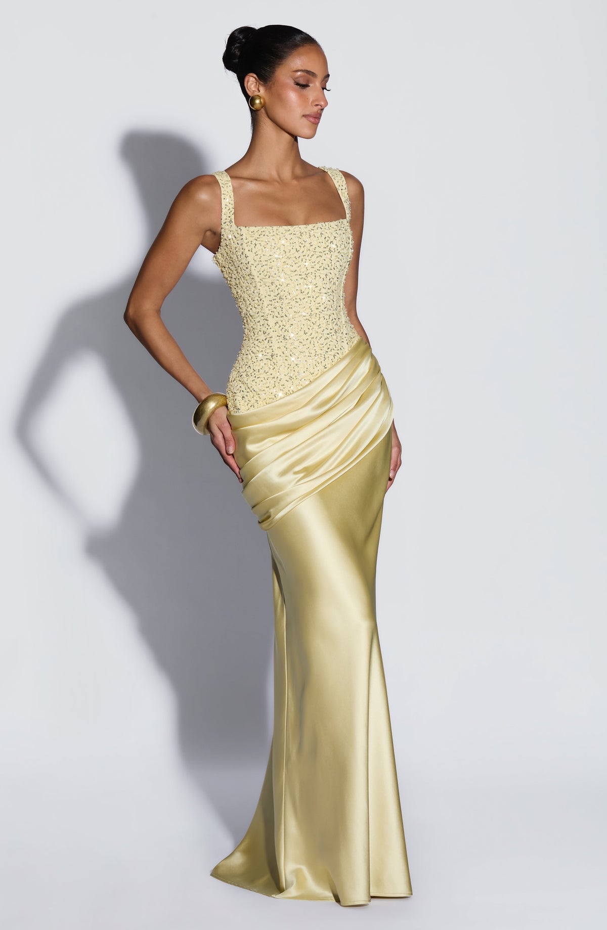 Alessandra Maxi Dress in Lemon