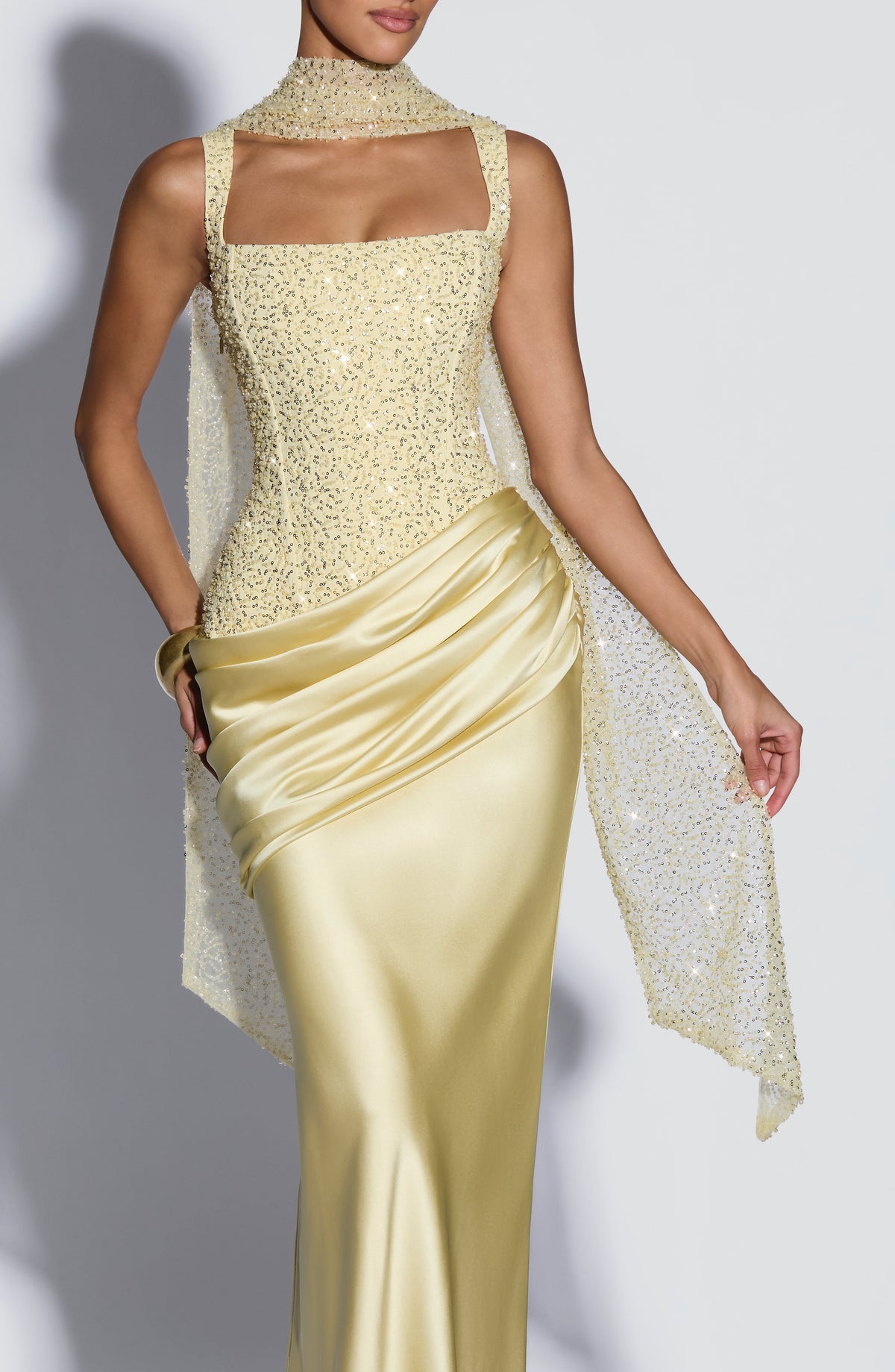 Alessandra Maxi Dress in Lemon