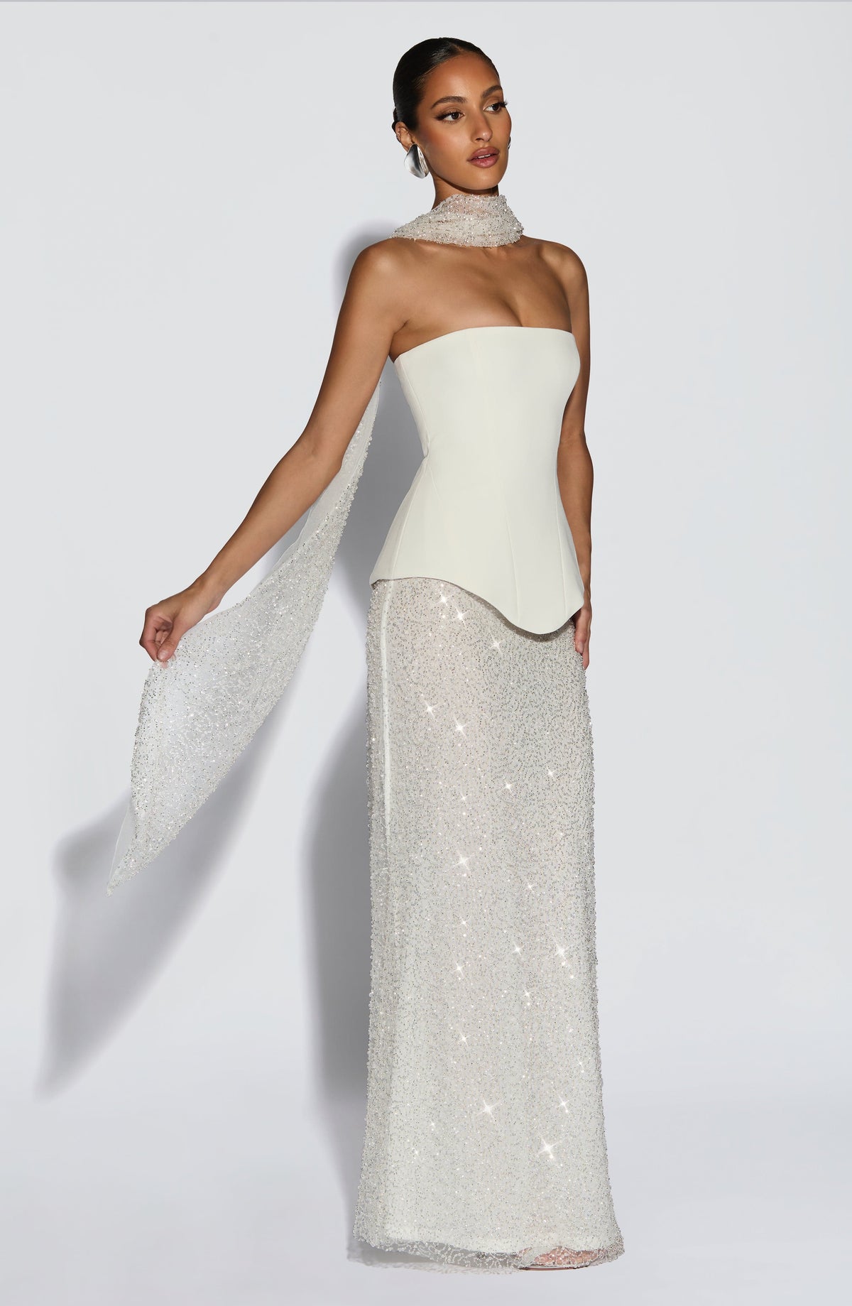 Allora Maxi Skirt in Ivory