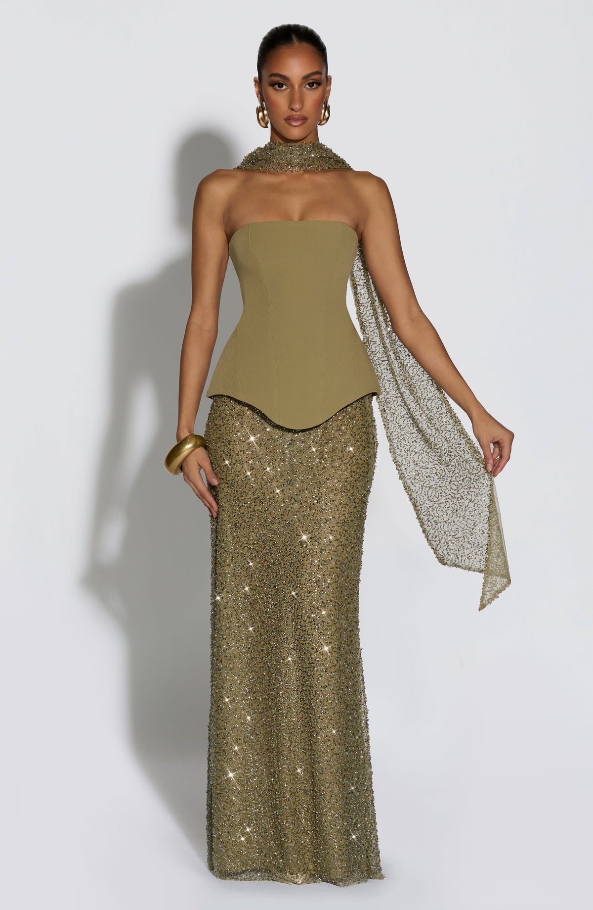 Allora Maxi Skirt in Sage