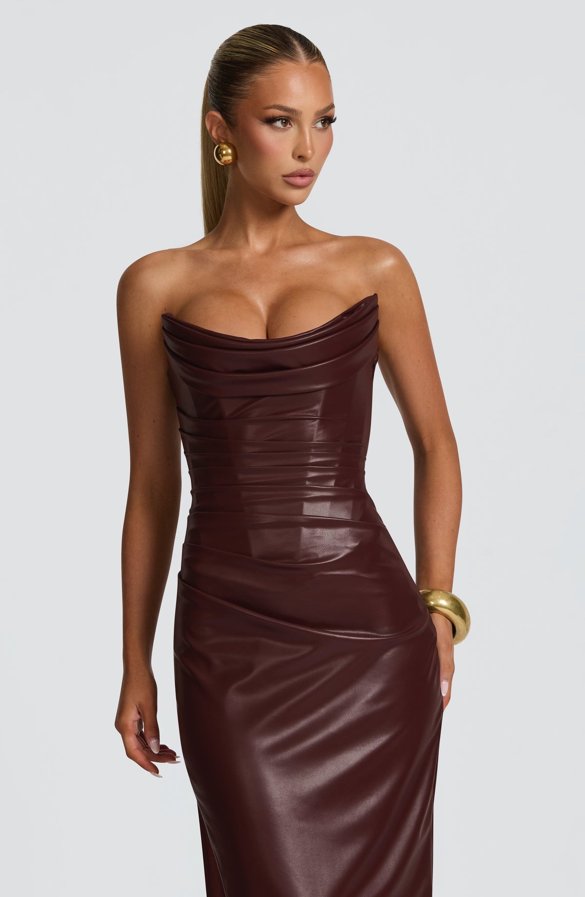 Alva Maxi Dress in Burgundy