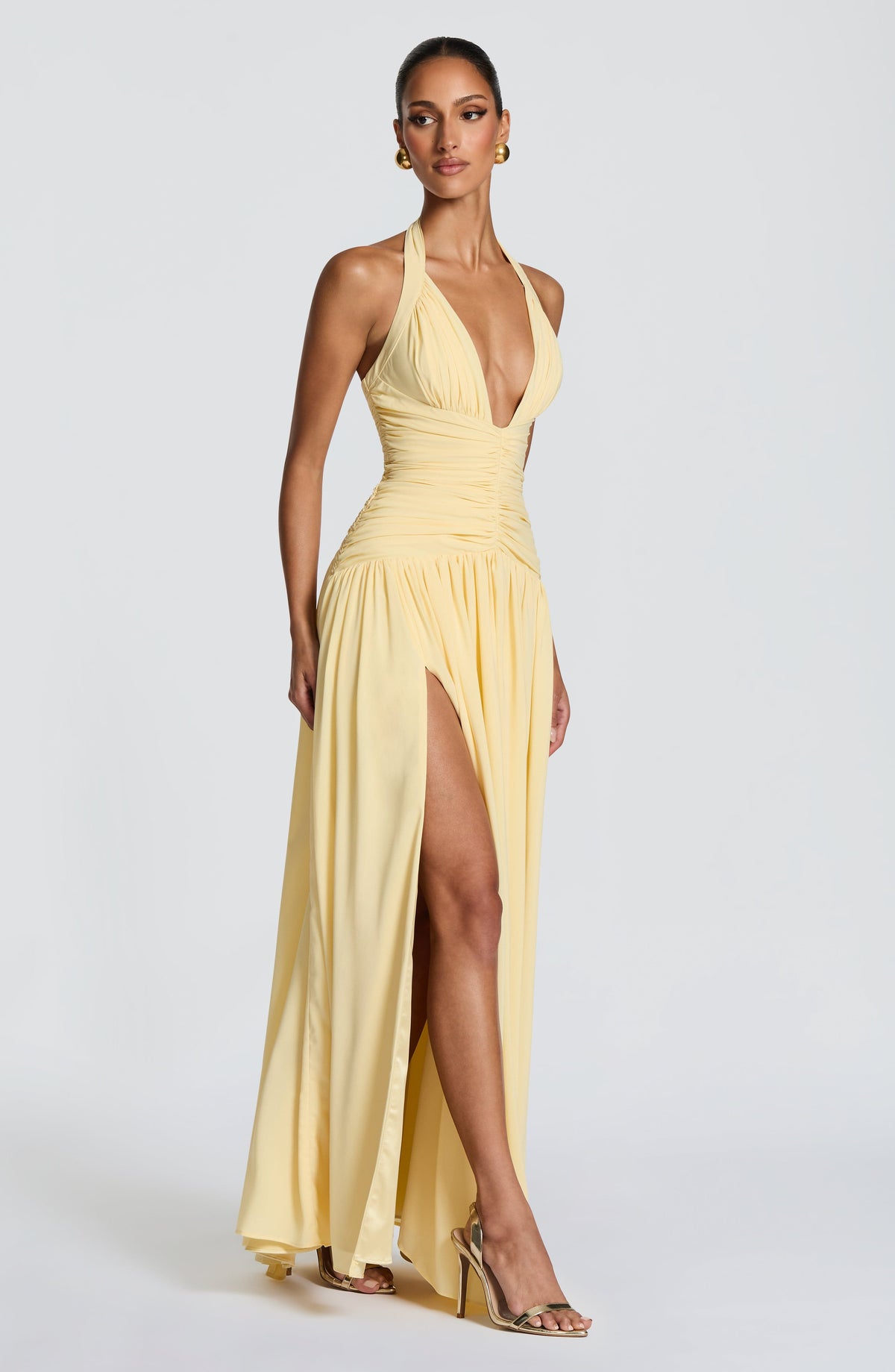 Amara Maxi Dress in Lemon