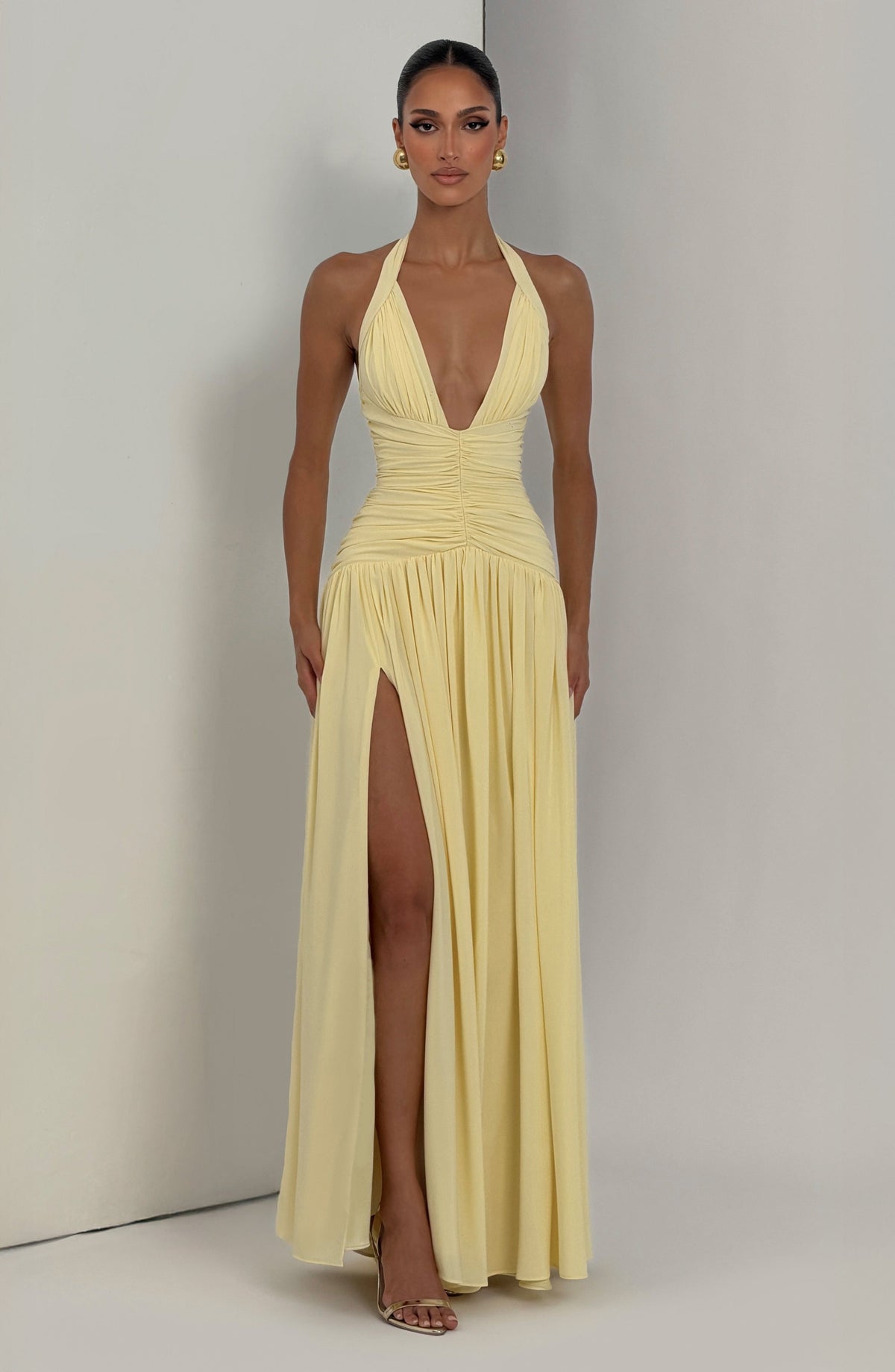 Amara Maxi Dress in Lemon