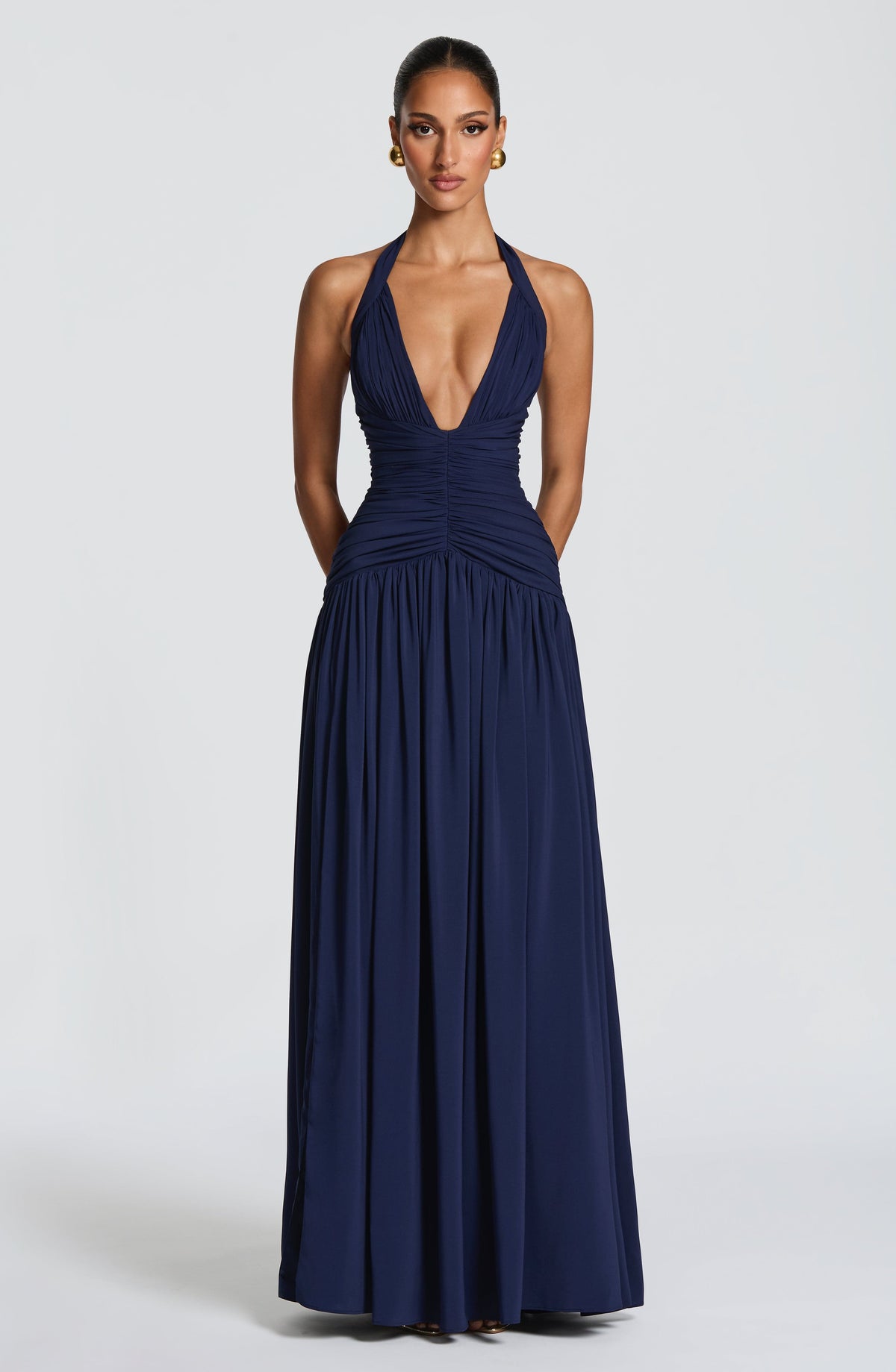 Amara Maxi Dress in Navy