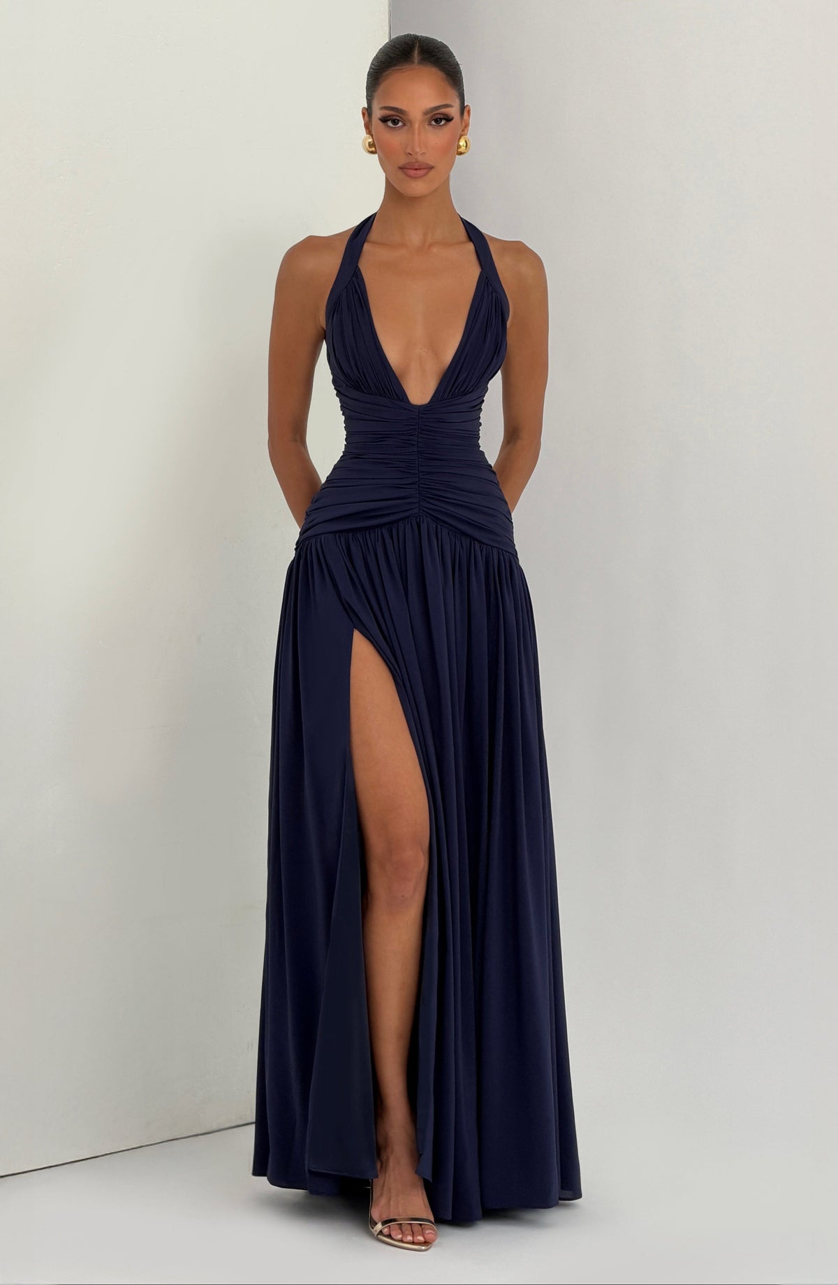 Amara Maxi Dress in Navy