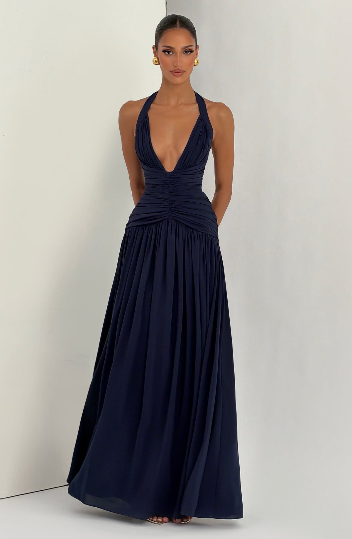Amara Maxi Dress in Navy