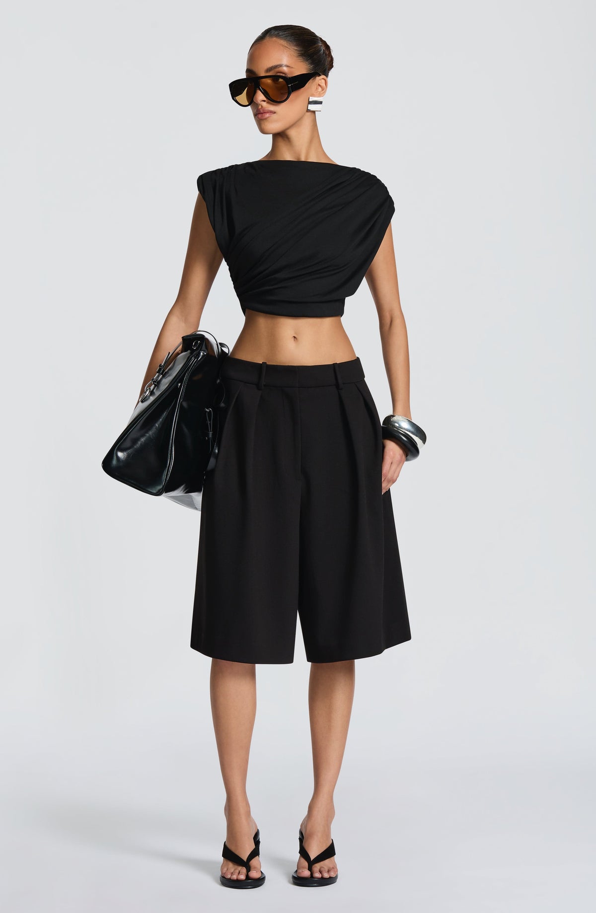 Amarah Bermuda Shorts in Black