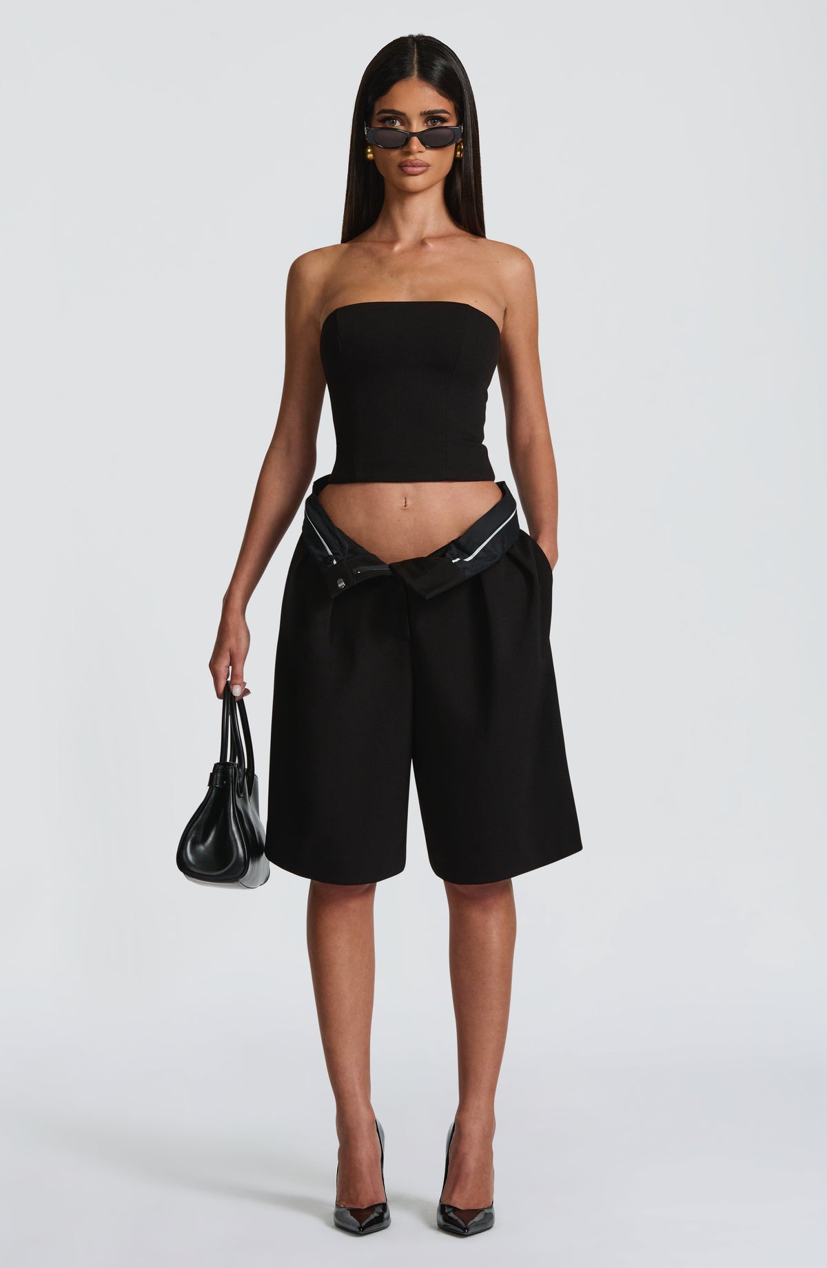 Amarah Bermuda Shorts in Black