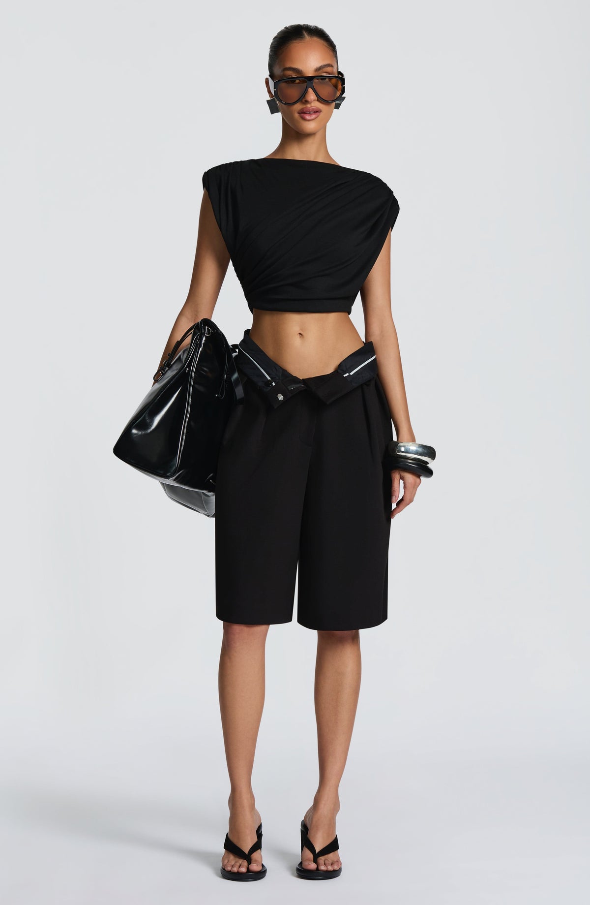 Amarah Bermuda Shorts in Black