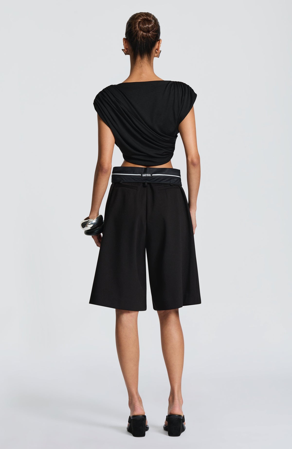Amarah Bermuda Shorts in Black