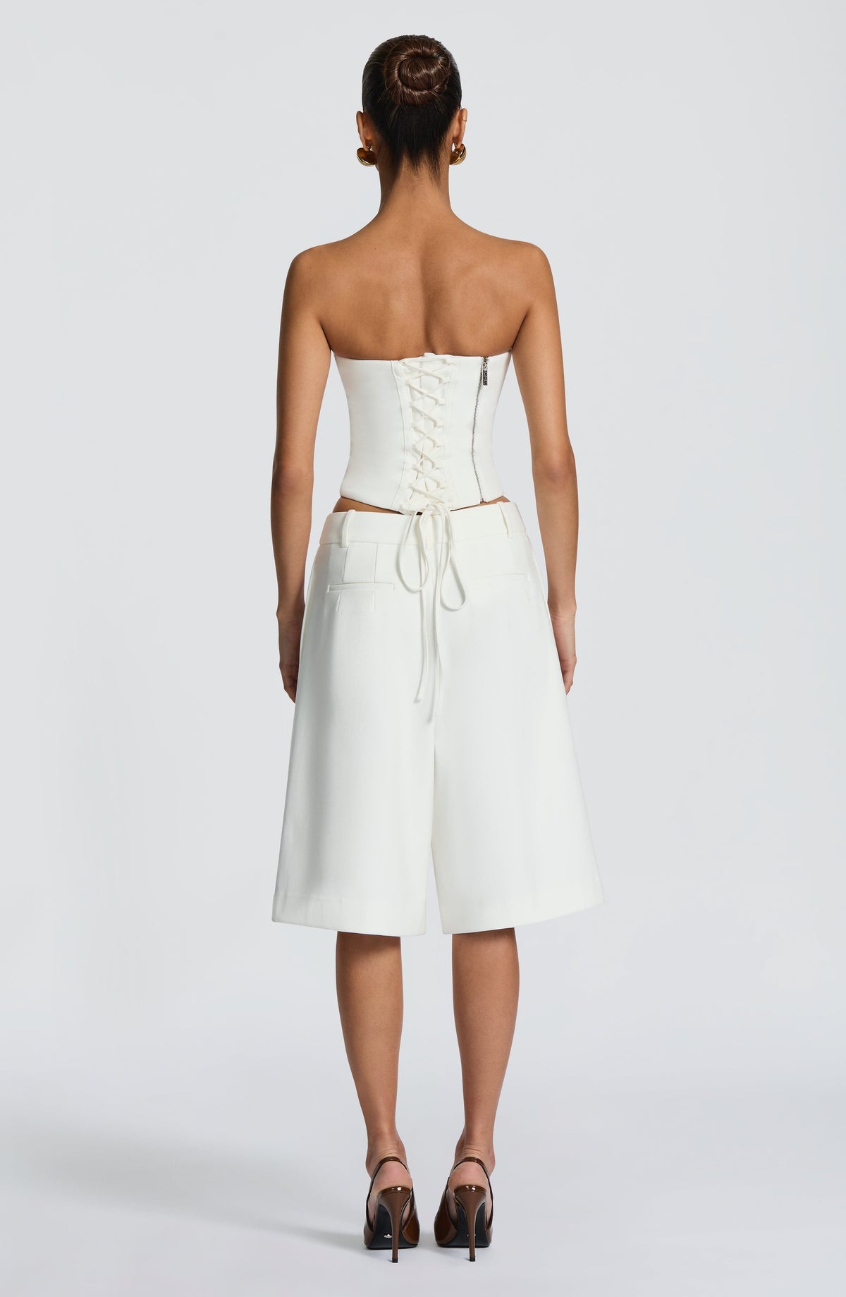 Amarah Bermuda Shorts in Ivory