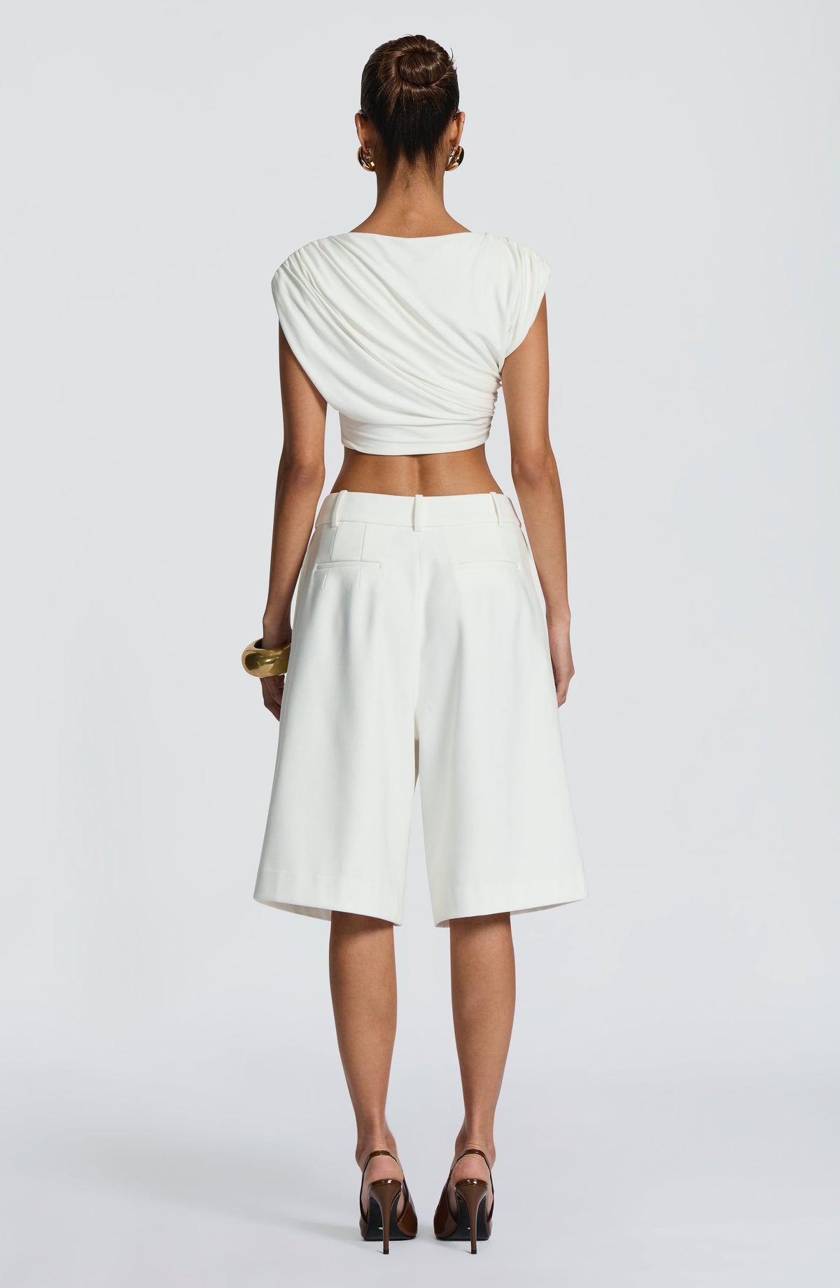 Amarah Bermuda Shorts in Ivory