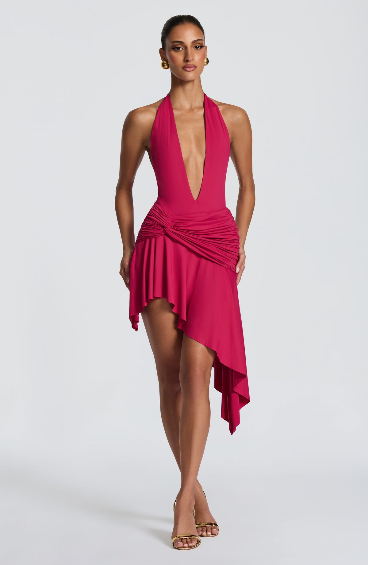 Amaro Mini Skirt in Raspberry